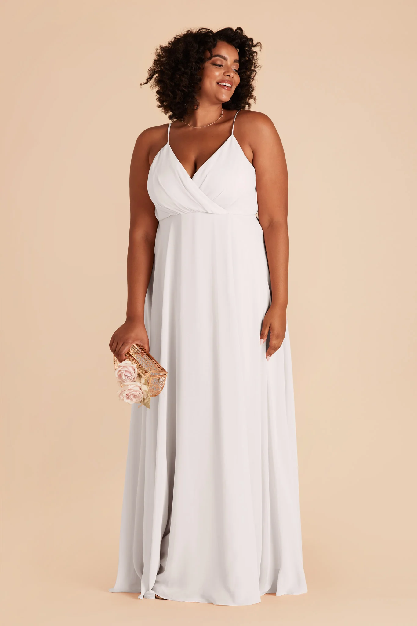 Kaia Chiffon Dress - White - Image 6