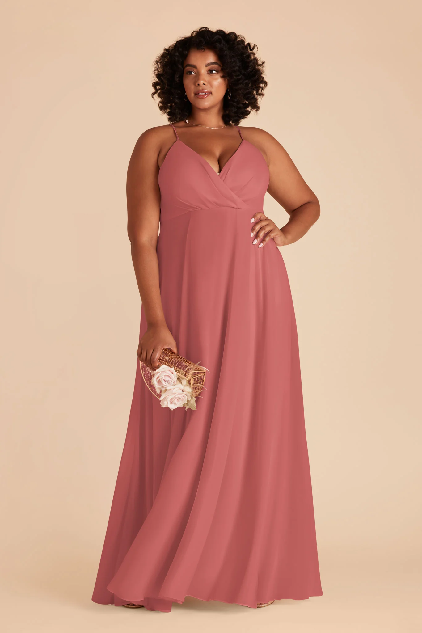 Kaia Chiffon Dress - Wild Rose - Image 2