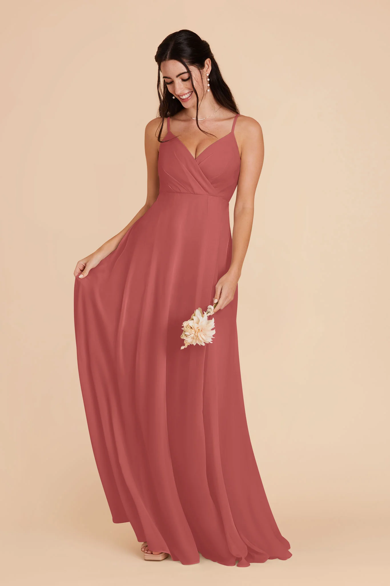 Kaia Chiffon Dress - Wild Rose - Image 4