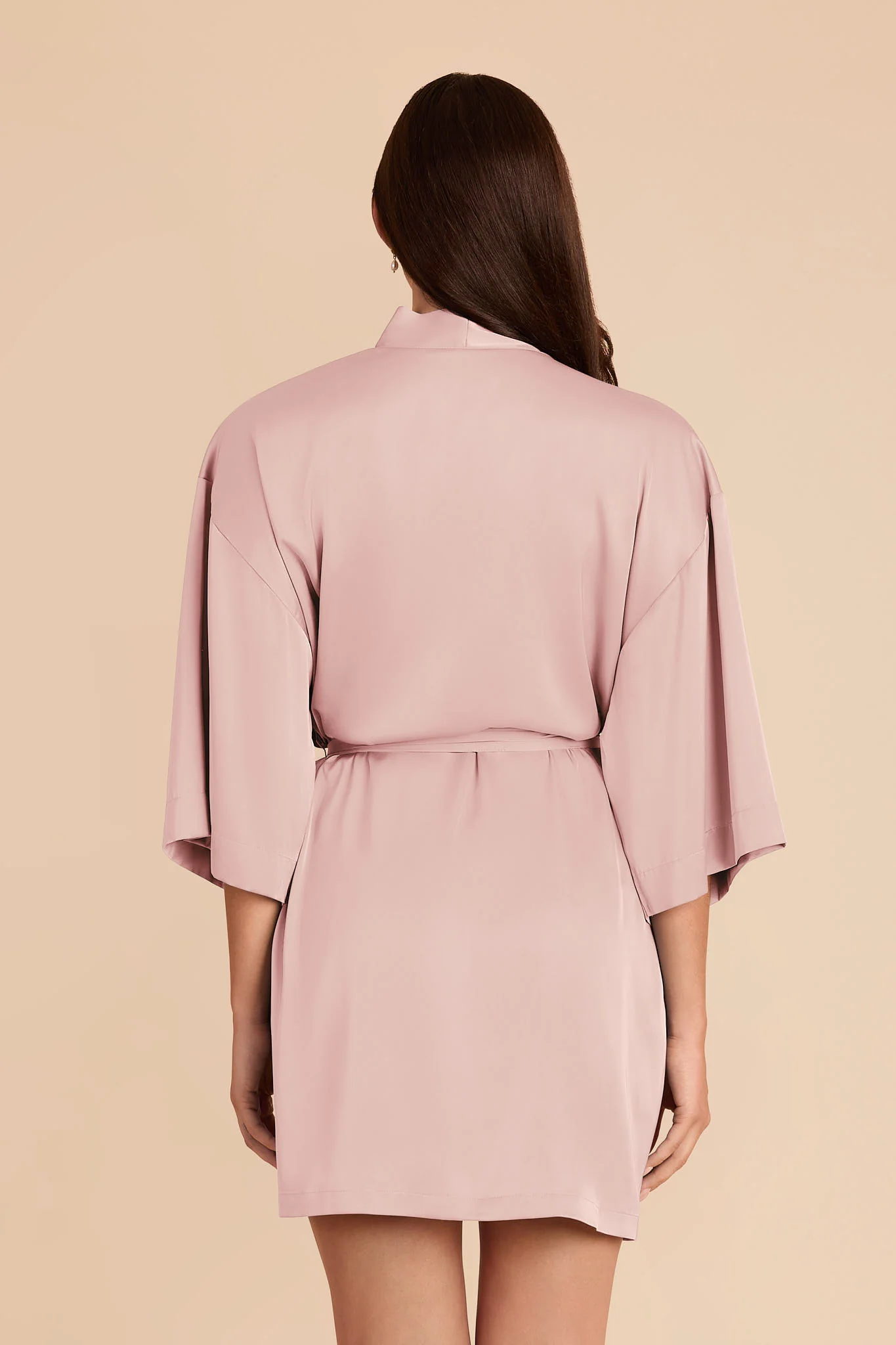 Karen Matte Satin Robe - Blush Pink - Image 5