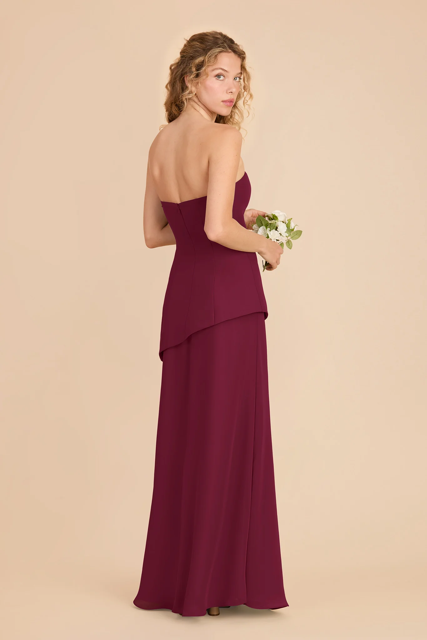 Kayla Chiffon Dress - Berry - Image 3