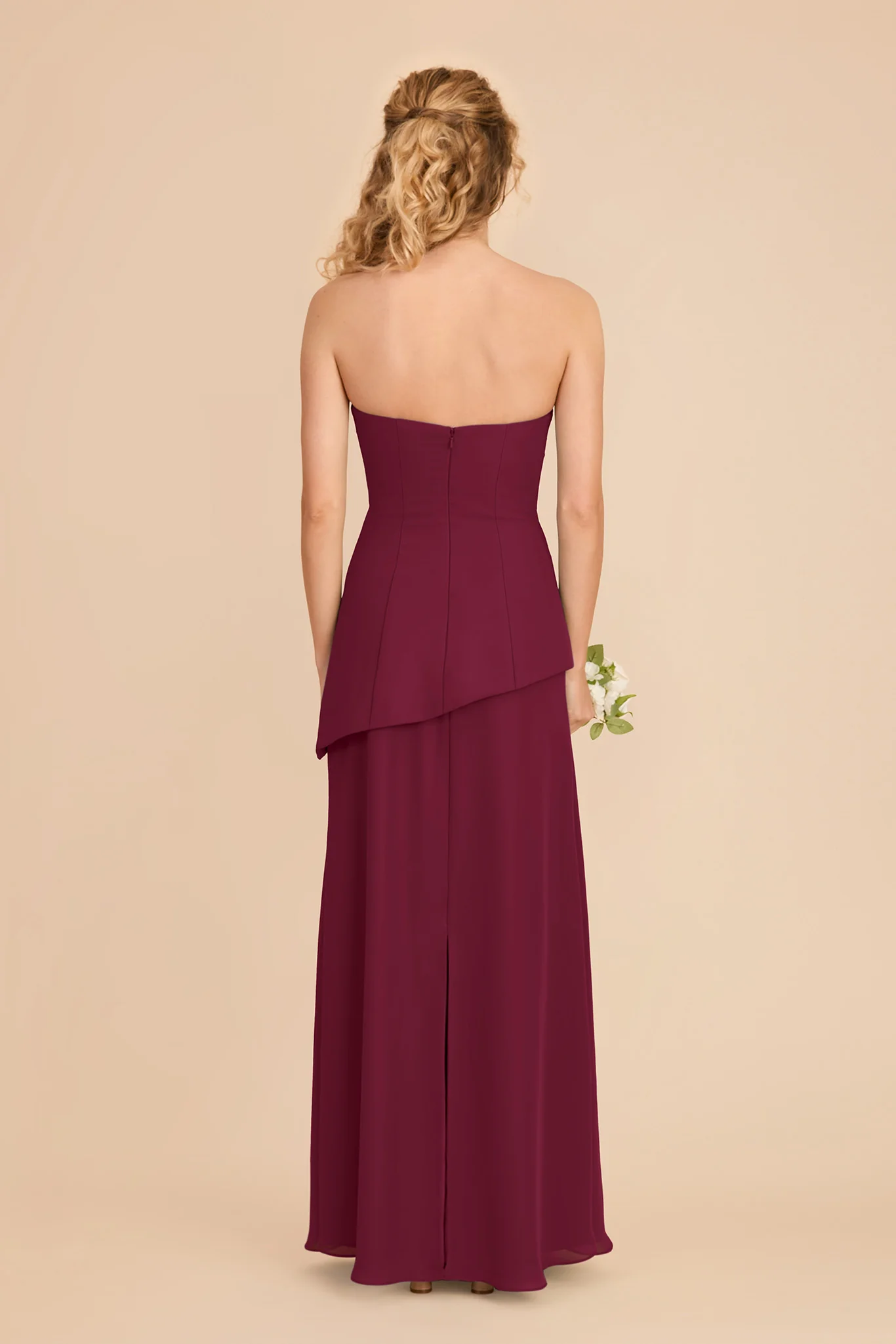 Kayla Chiffon Dress - Berry - Image 4