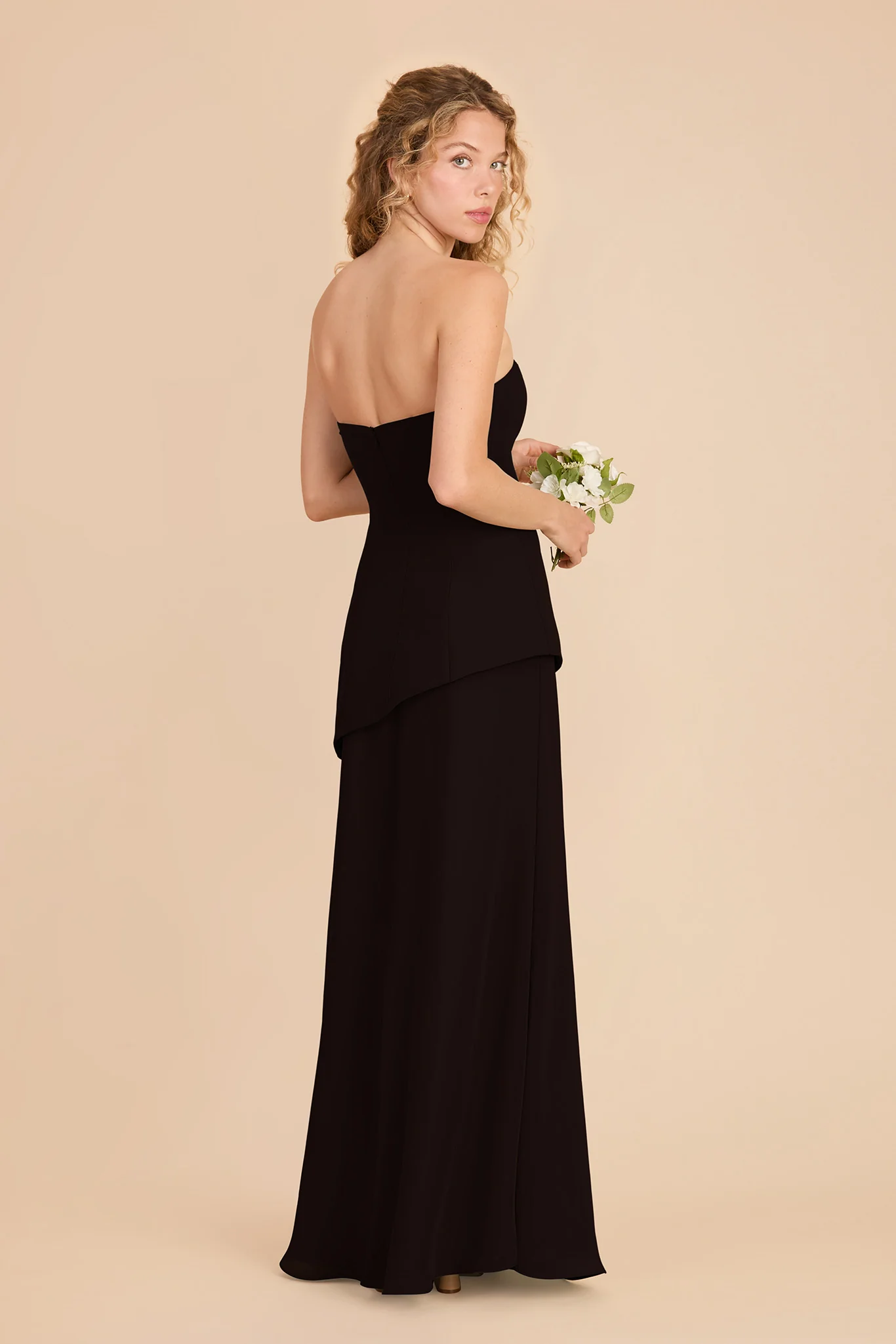 Kayla Chiffon Dress - Black - Image 3