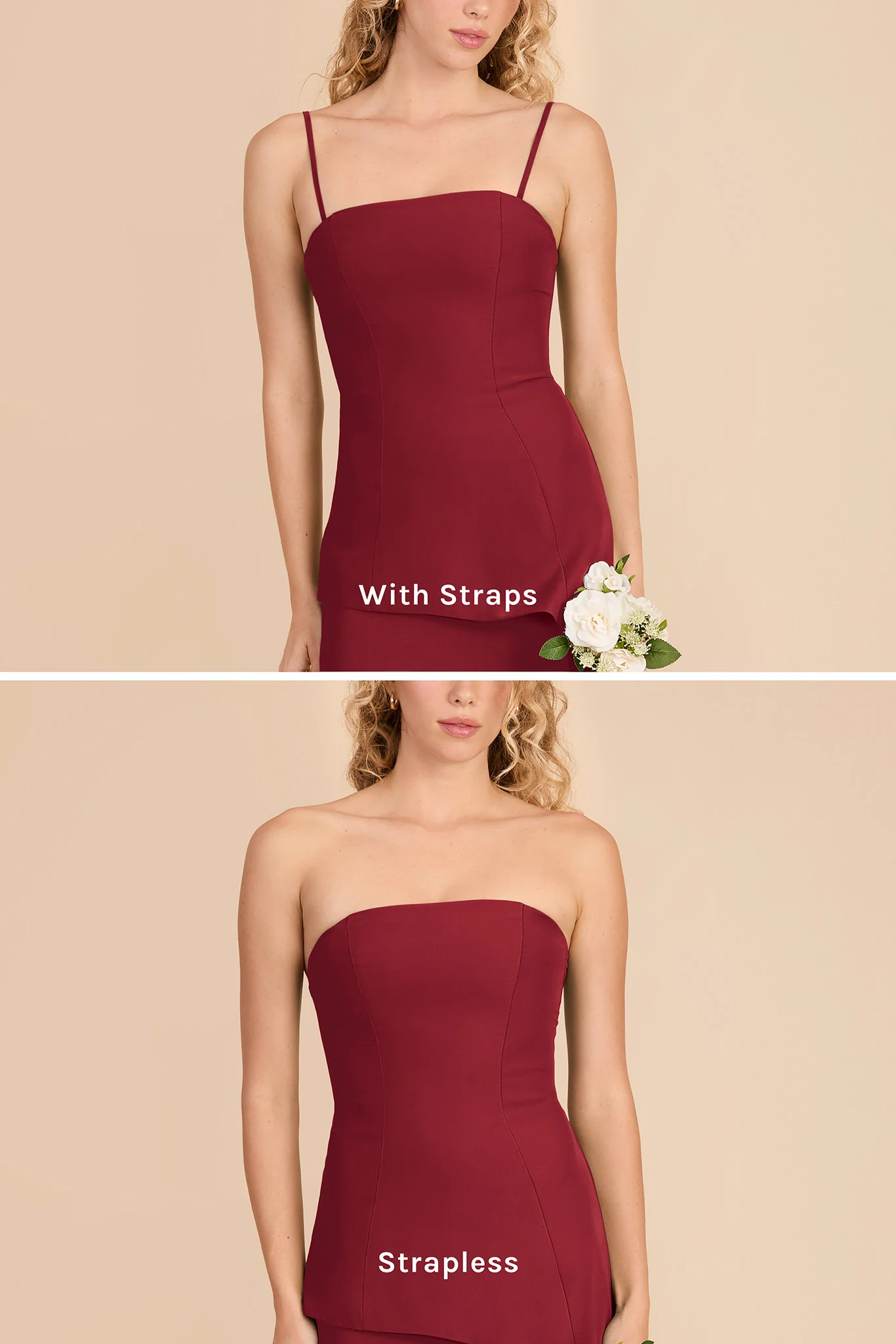Kayla Chiffon Dress - Burgundy - Image 5