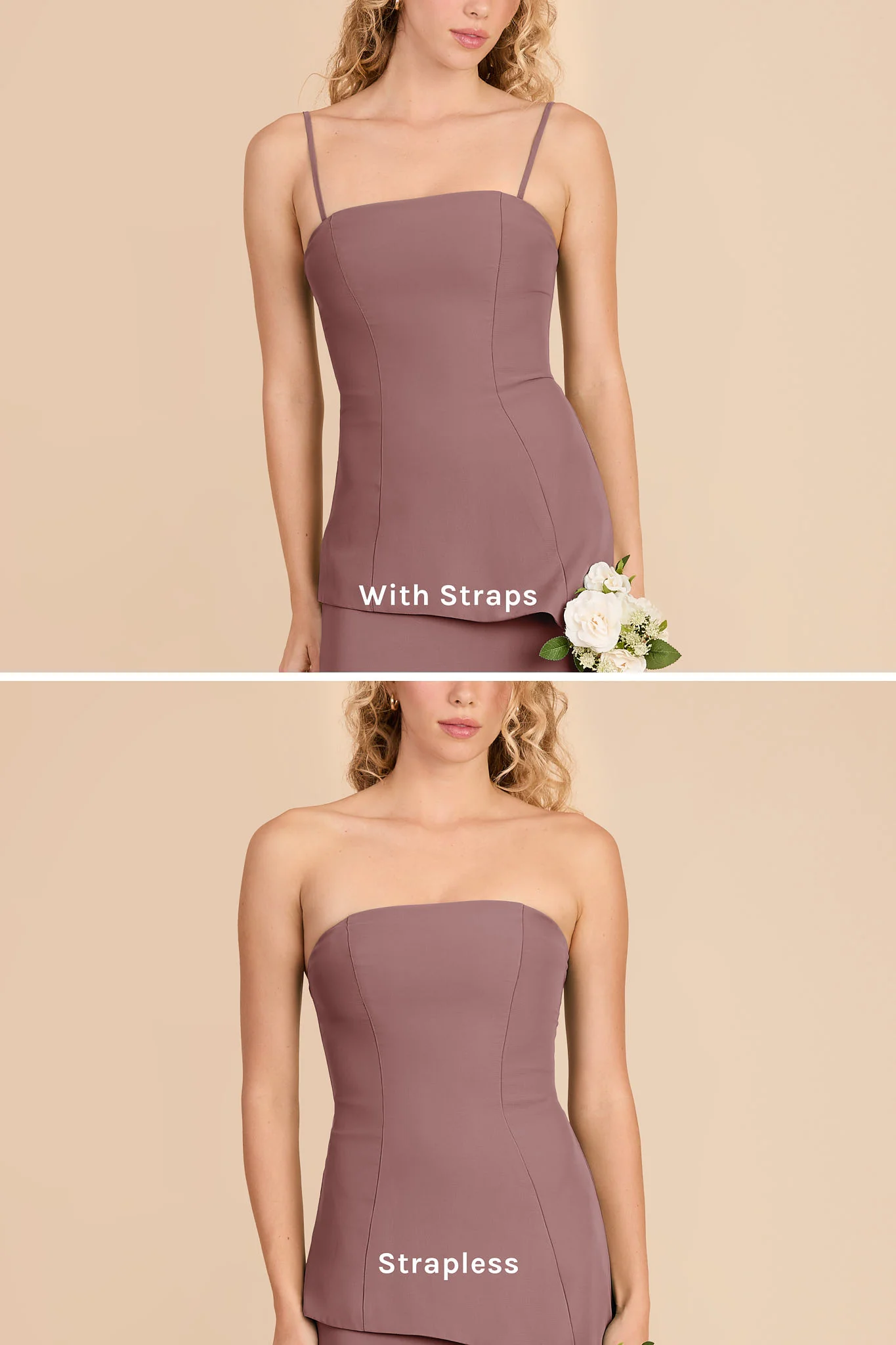 Kayla Chiffon Dress - Dark Mauve - Image 5