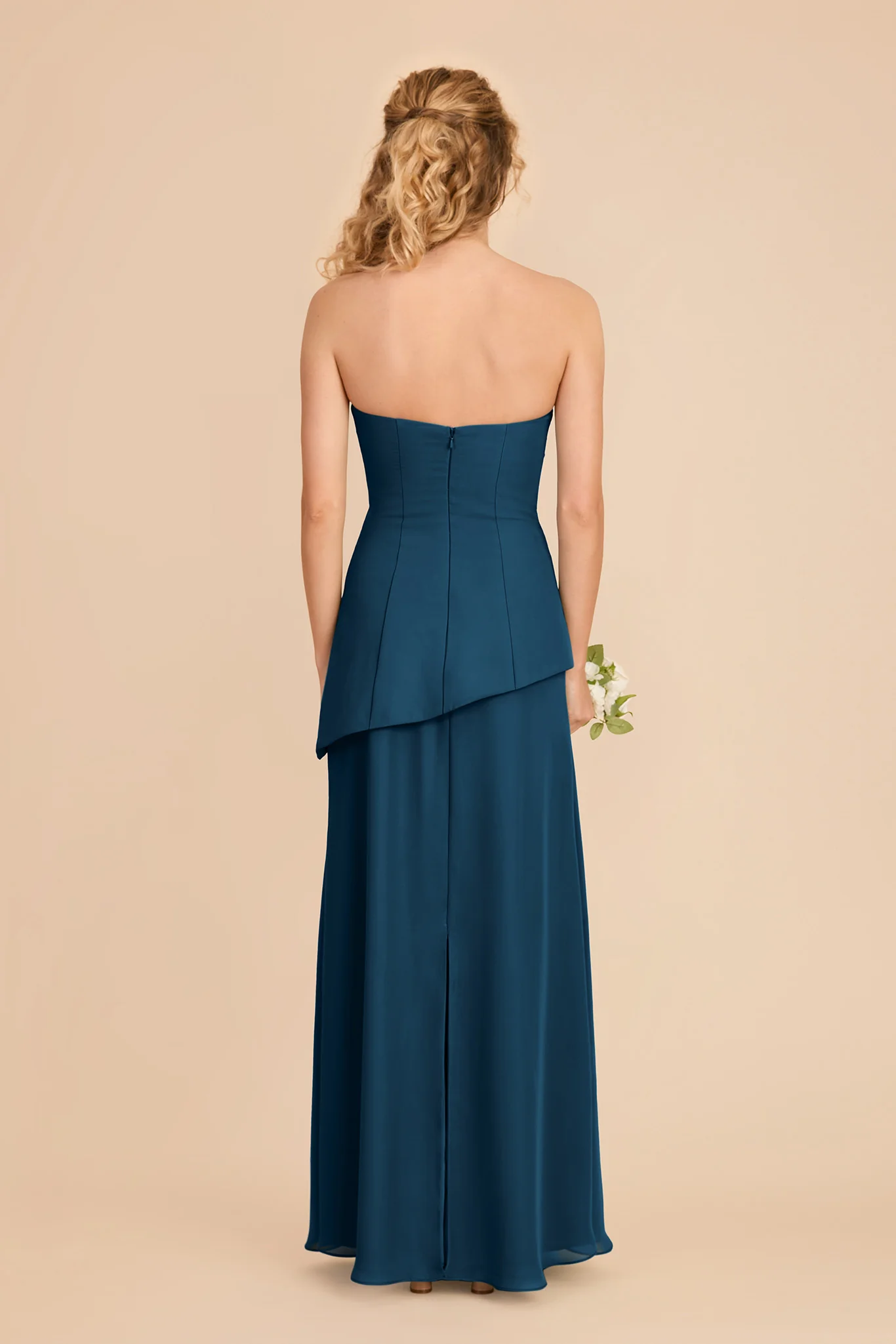 Kayla Chiffon Dress - Dark Teal - Image 4