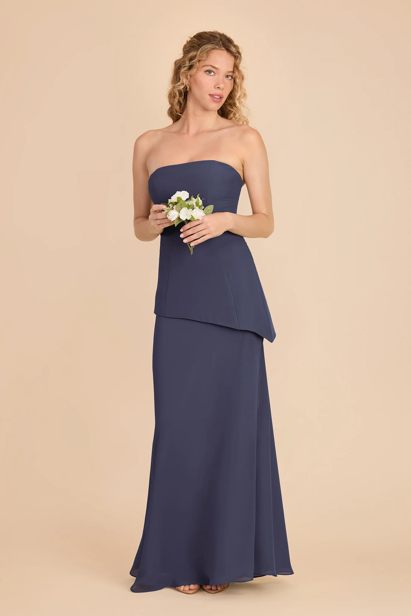Kayla Chiffon Dress - Dusk Blue - Image 2