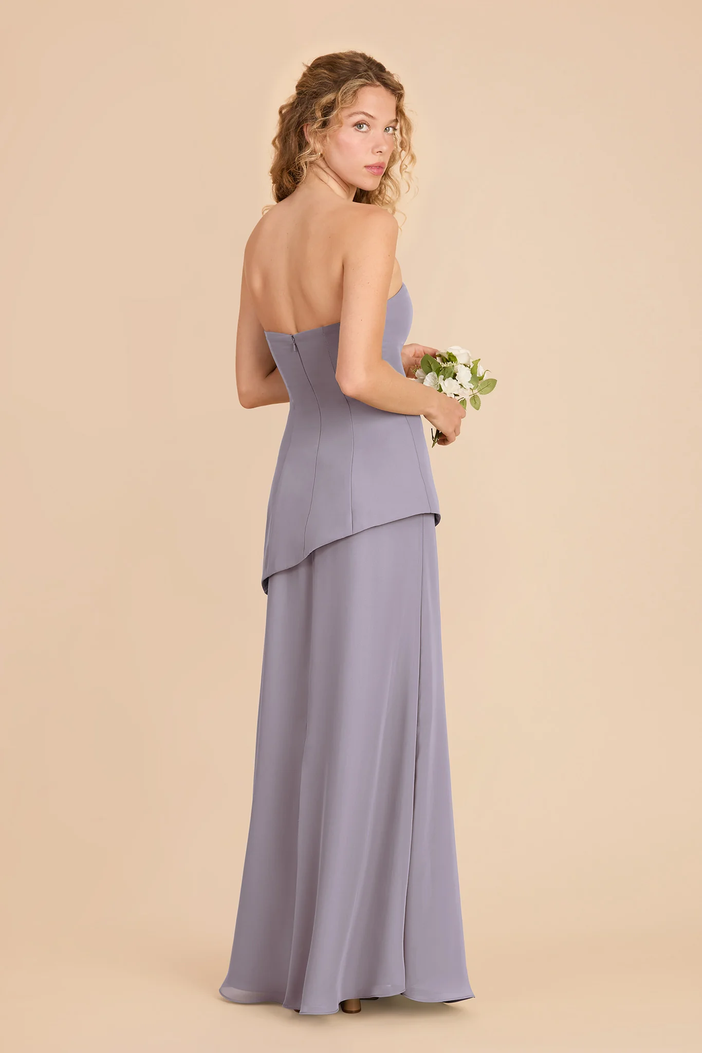 Kayla Chiffon Dress - Dusty Lilac - Image 3