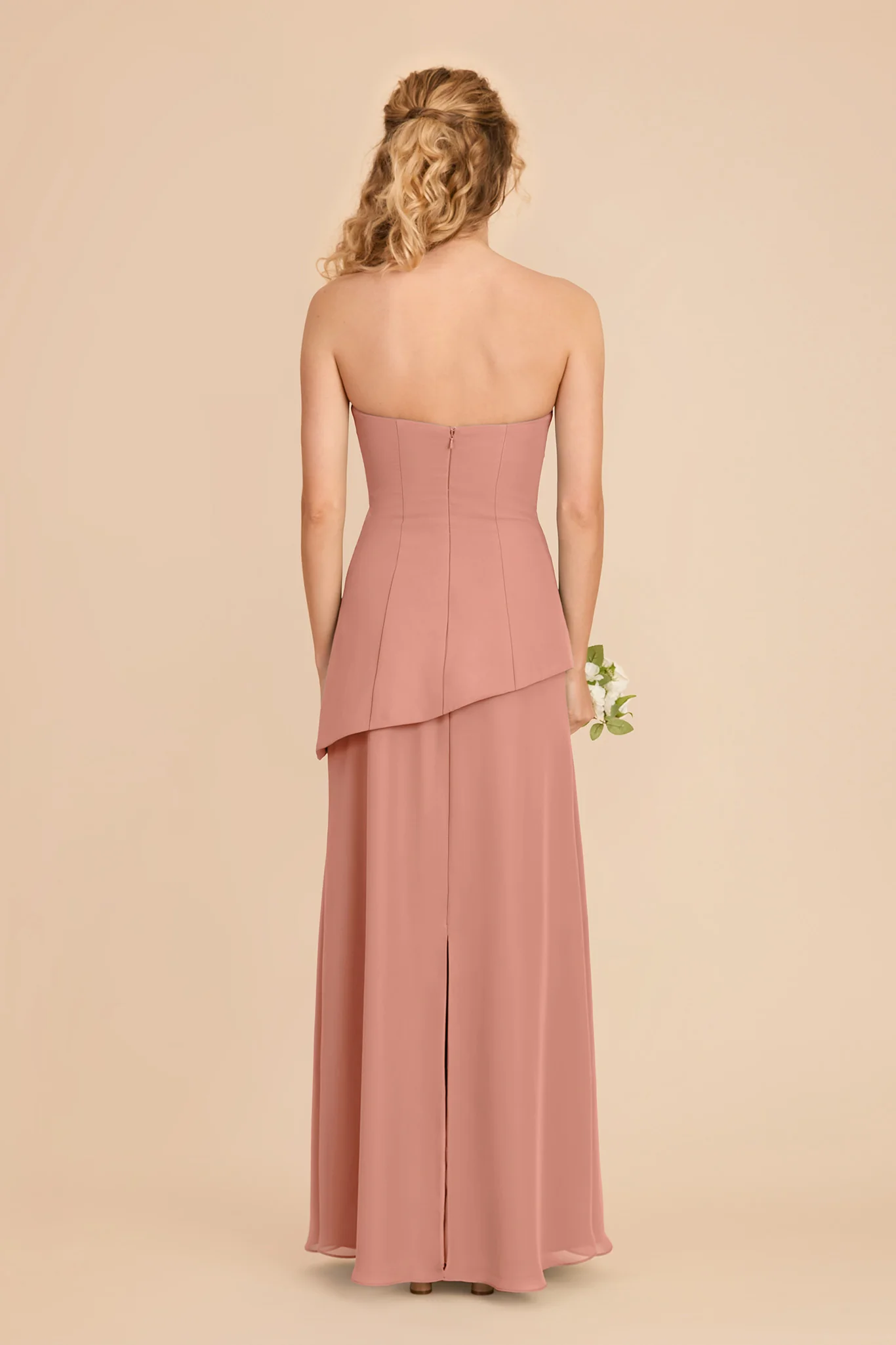 Kayla Chiffon Dress - Dusty Rose - Image 4