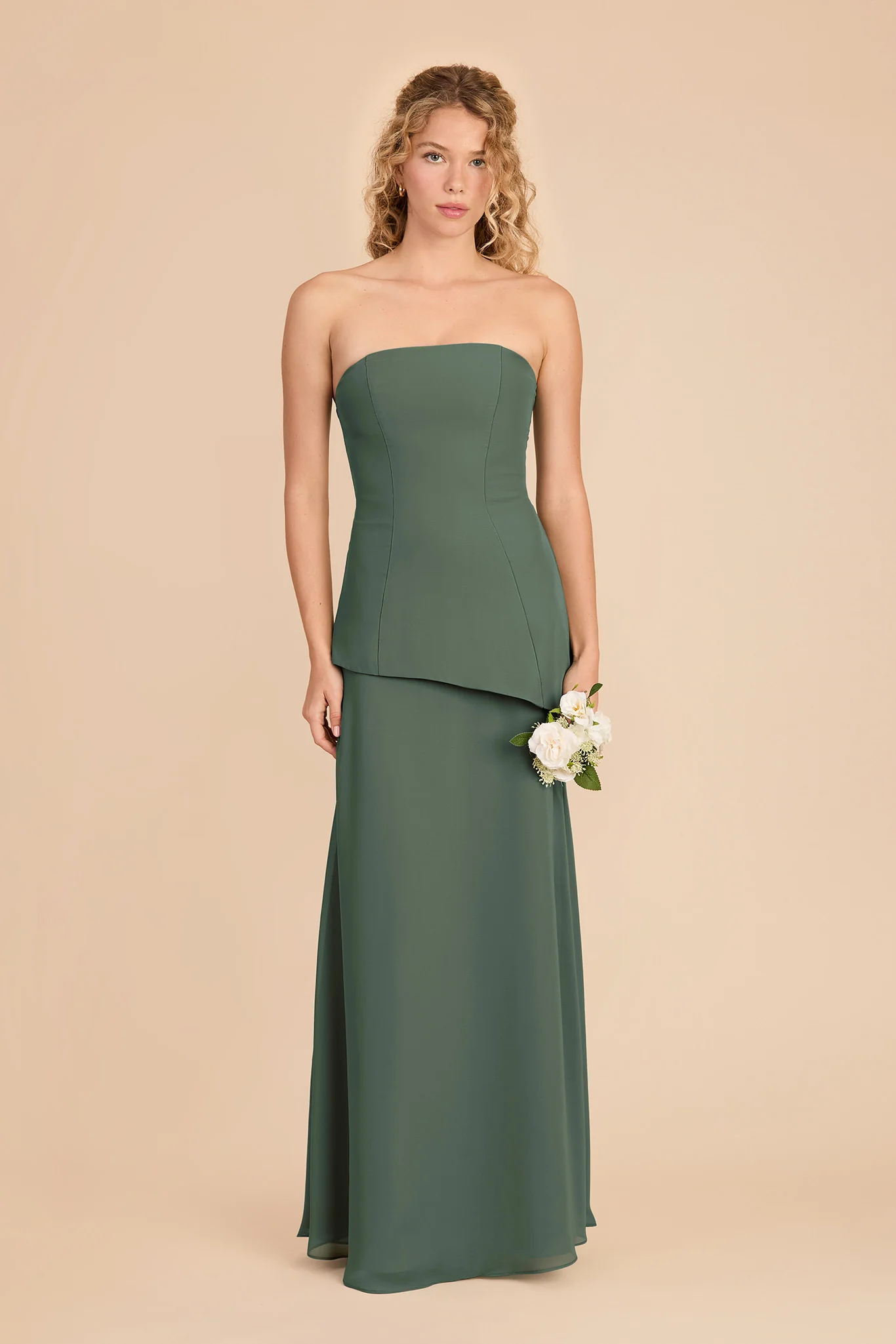 Kayla Chiffon Dress - Eucalyptus
