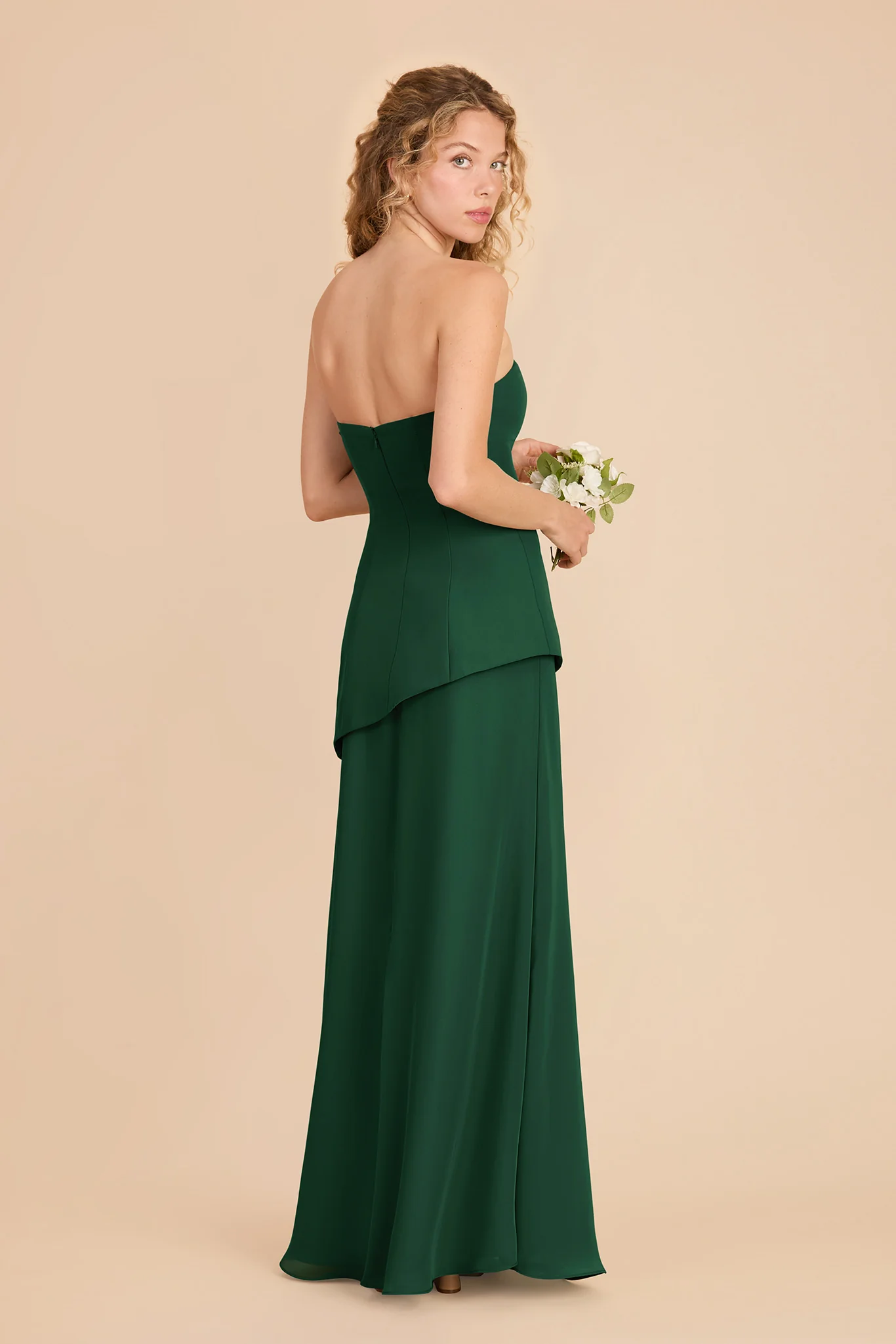 Kayla Chiffon Dress - Forest Green - Image 3