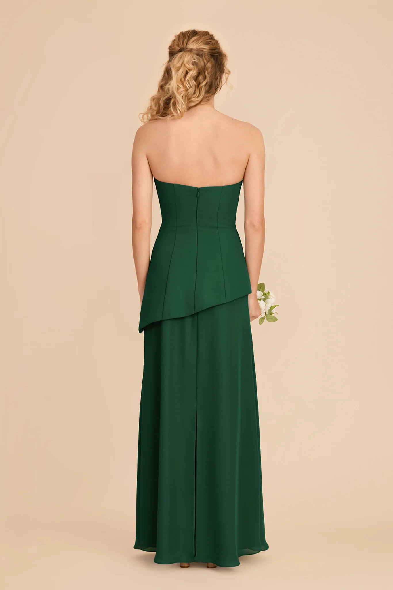 Kayla Chiffon Dress - Forest Green - Image 4