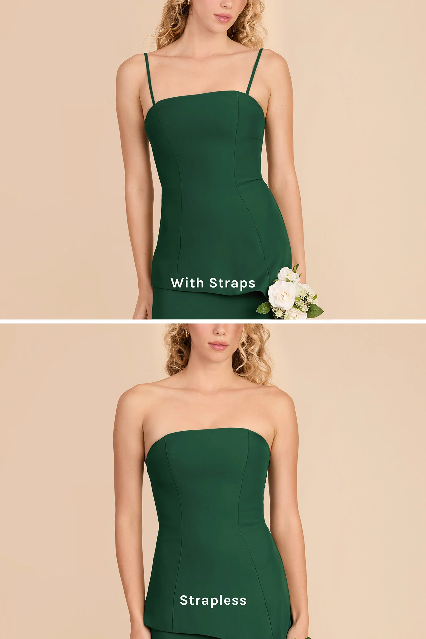 Kayla Chiffon Dress - Forest Green - Image 5