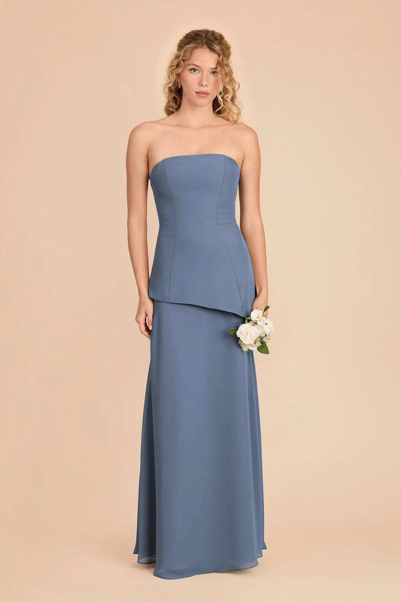 Kayla Chiffon Dress - French Blue