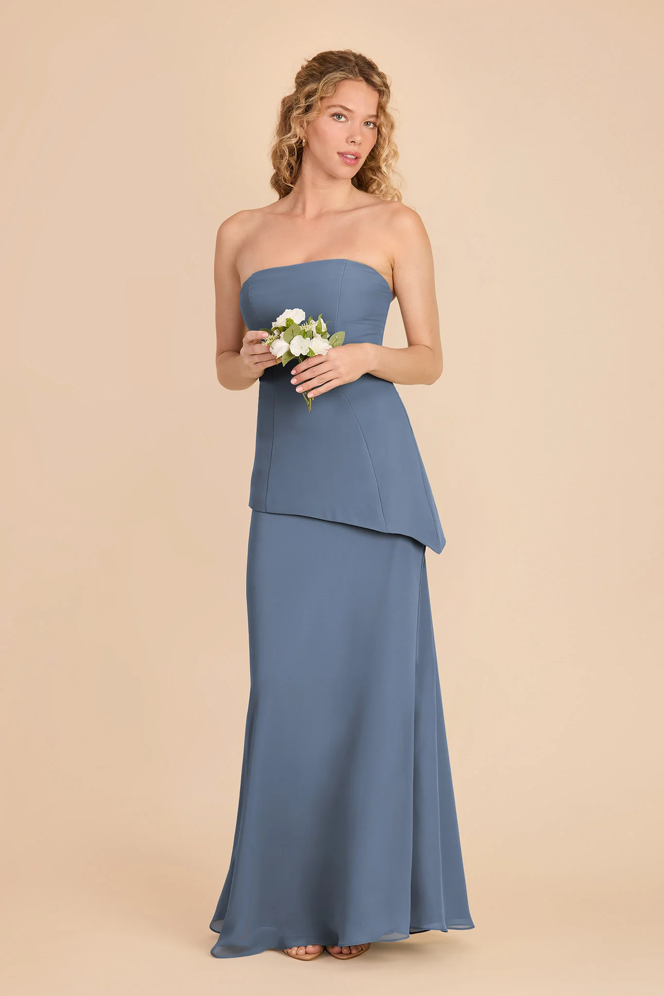 Kayla Chiffon Dress - French Blue - Image 2