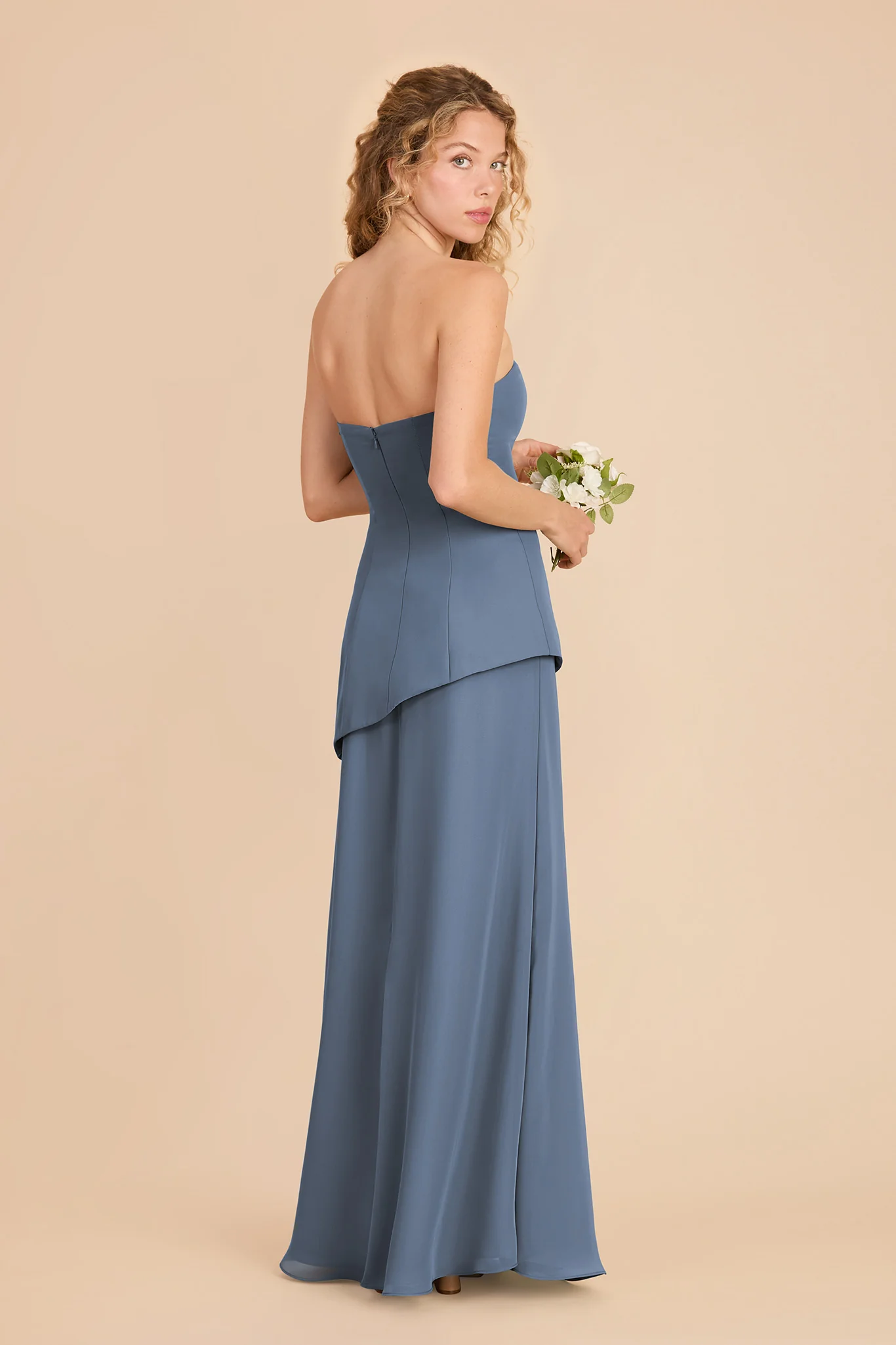 Kayla Chiffon Dress - French Blue - Image 3