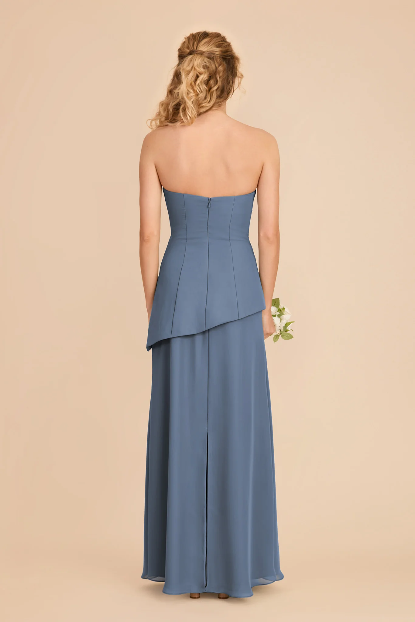 Kayla Chiffon Dress - French Blue - Image 4