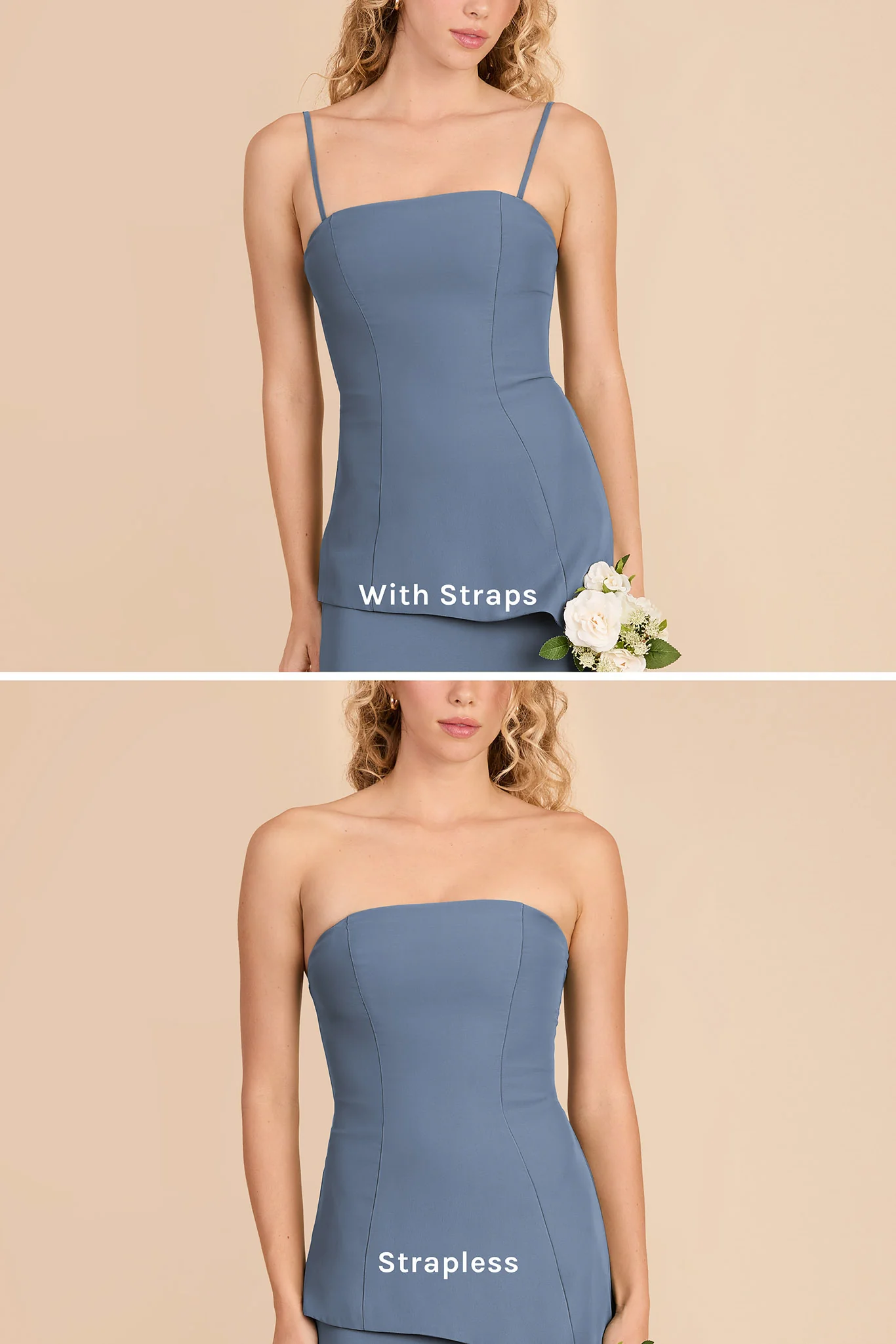Kayla Chiffon Dress - French Blue - Image 5
