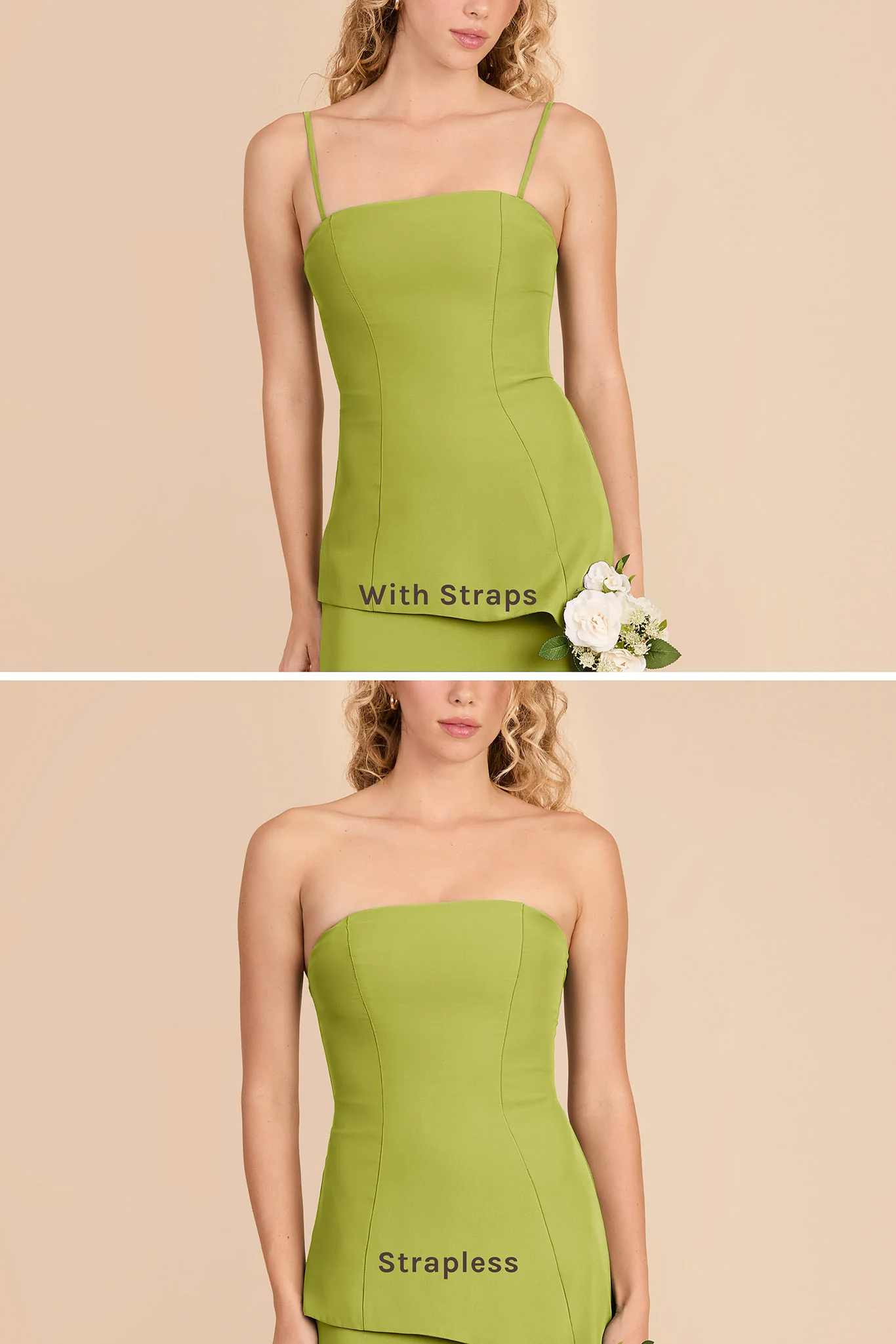 Kayla Chiffon Dress - Matcha - Image 5