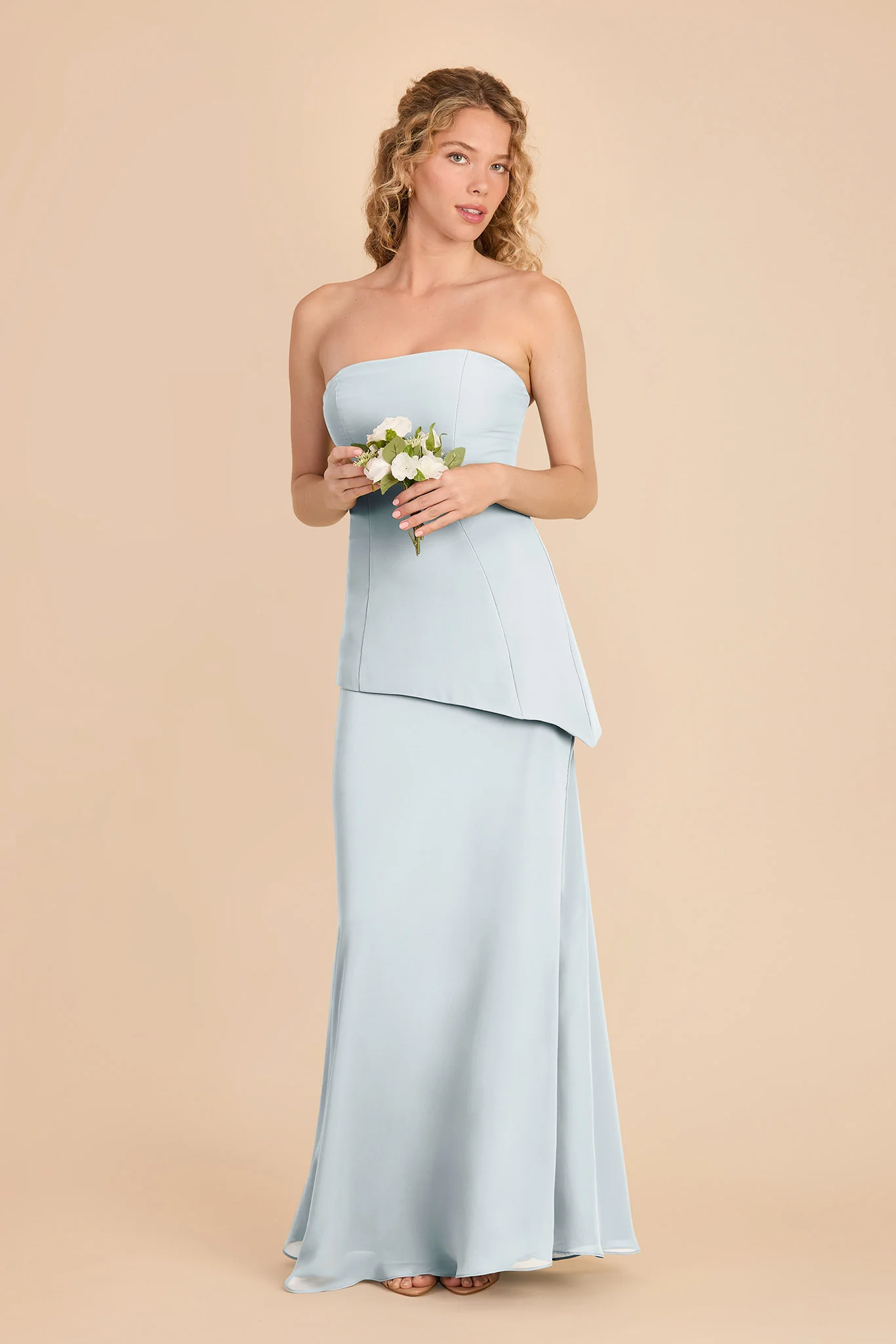 Kayla Chiffon Dress - Mist Blue - Image 2