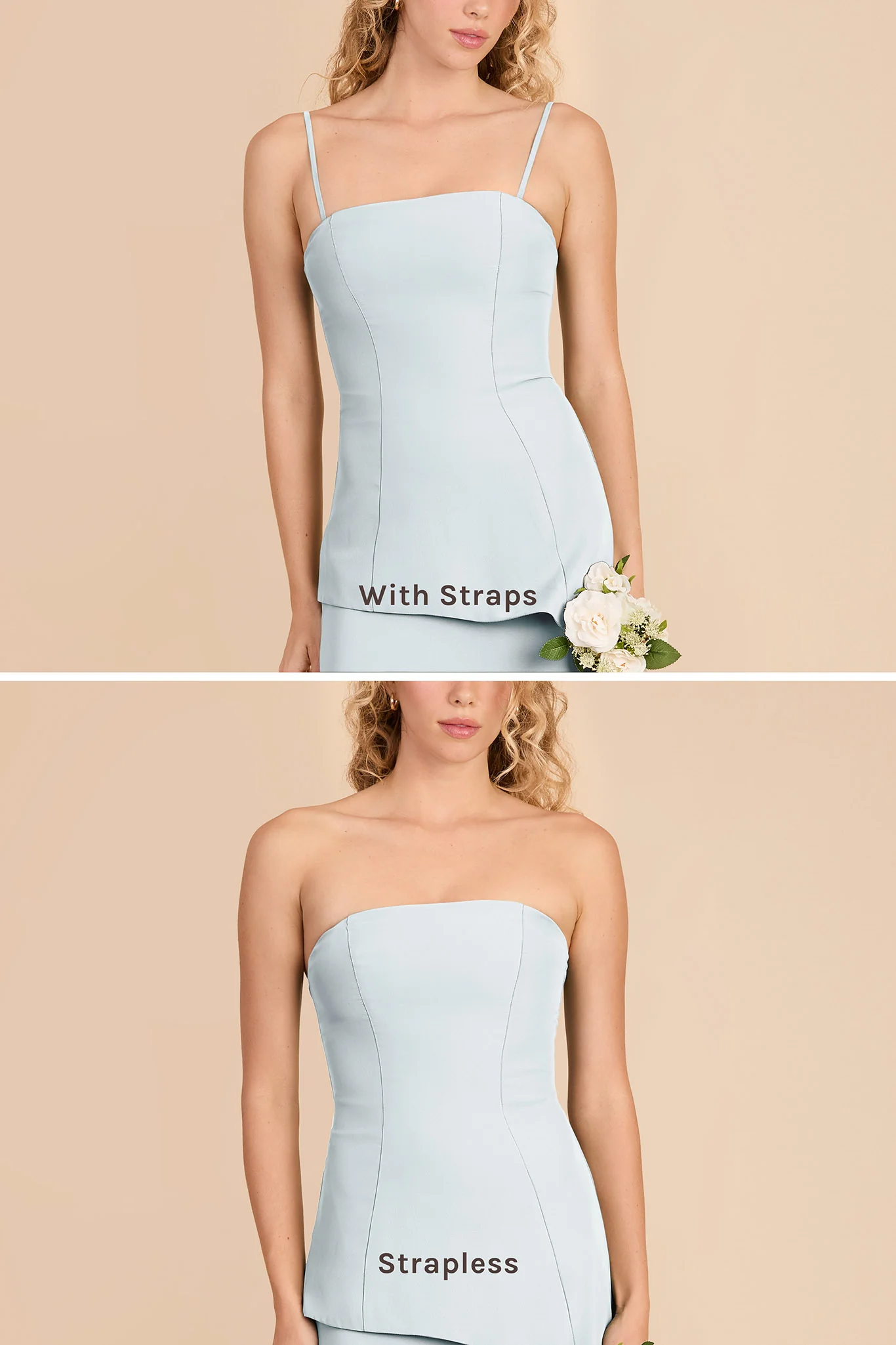 Kayla Chiffon Dress - Mist Blue - Image 5