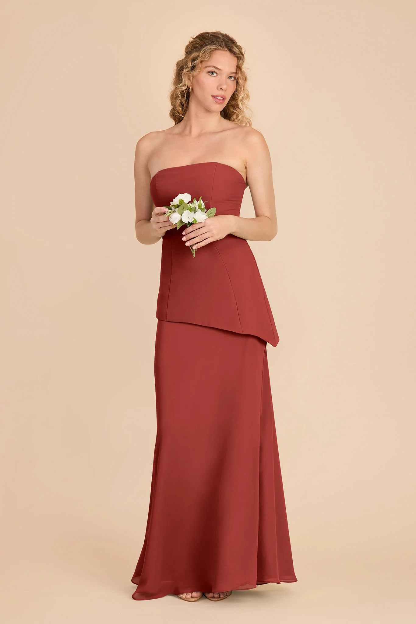 Kayla Chiffon Dress - Spice - Image 2