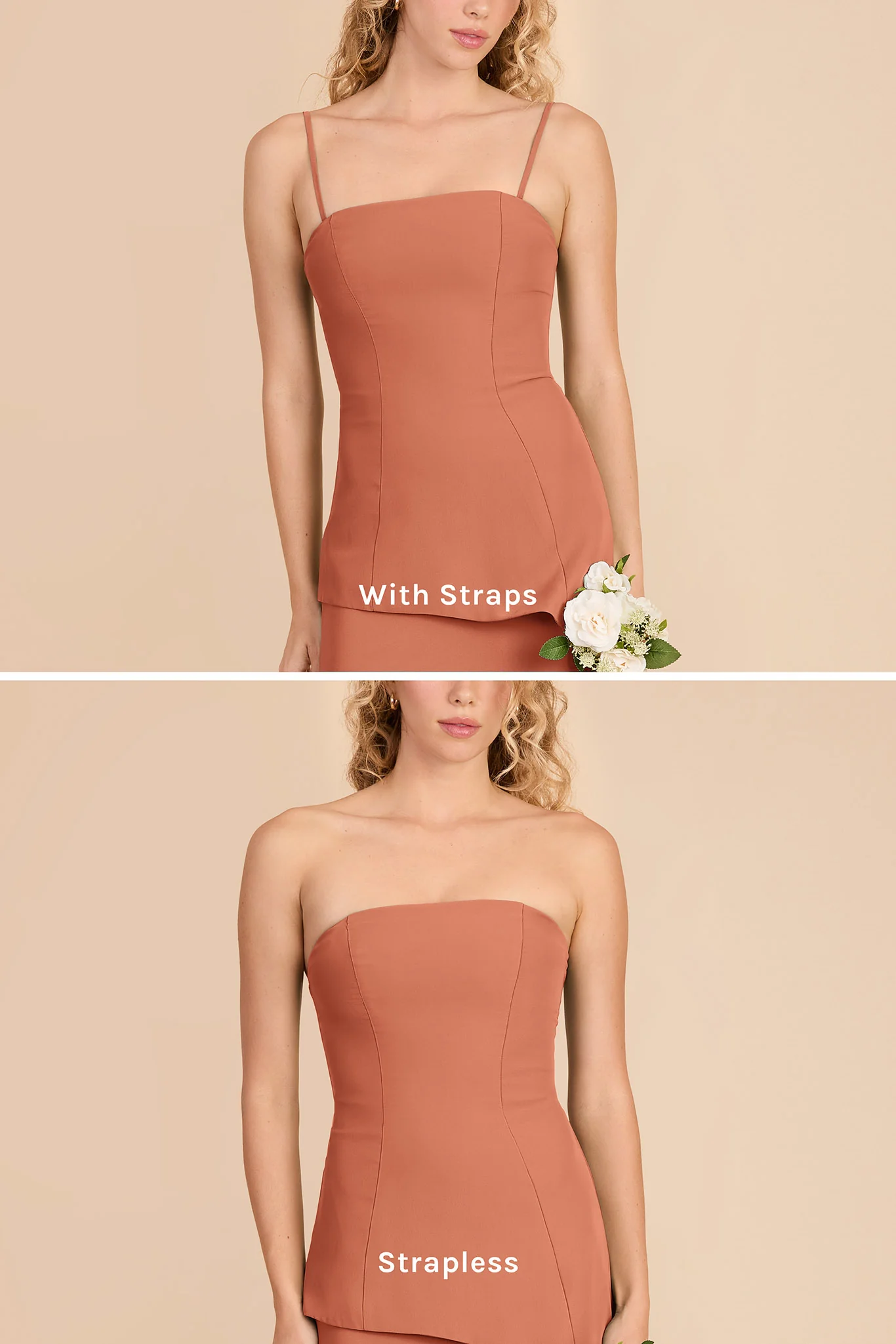 Kayla Chiffon Dress - Terracotta - Image 5