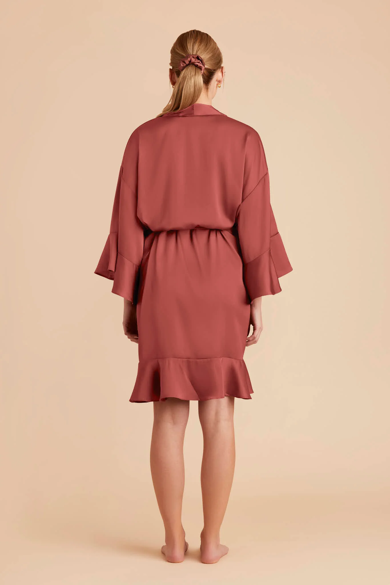 Kenny Matte Satin Robe - Auburn - Image 7