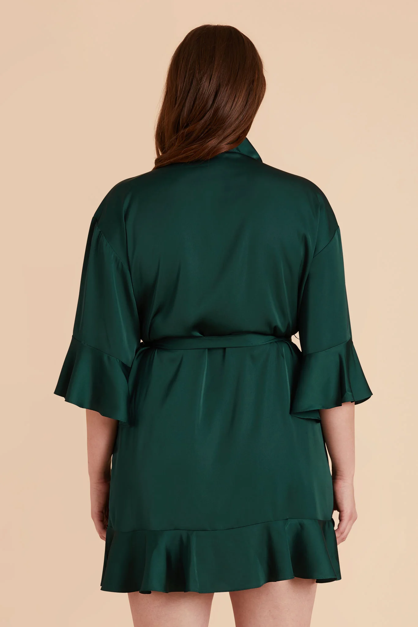 Kenny Matte Satin Robe - Emerald - Image 11