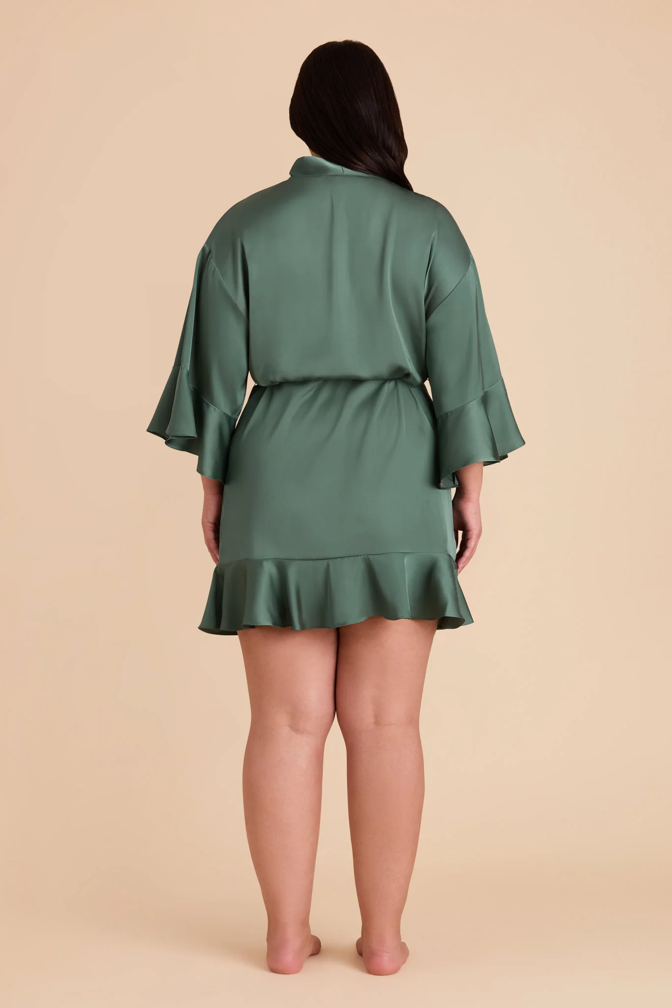 Kenny Matte Satin Robe - Eucalyptus - Image 12