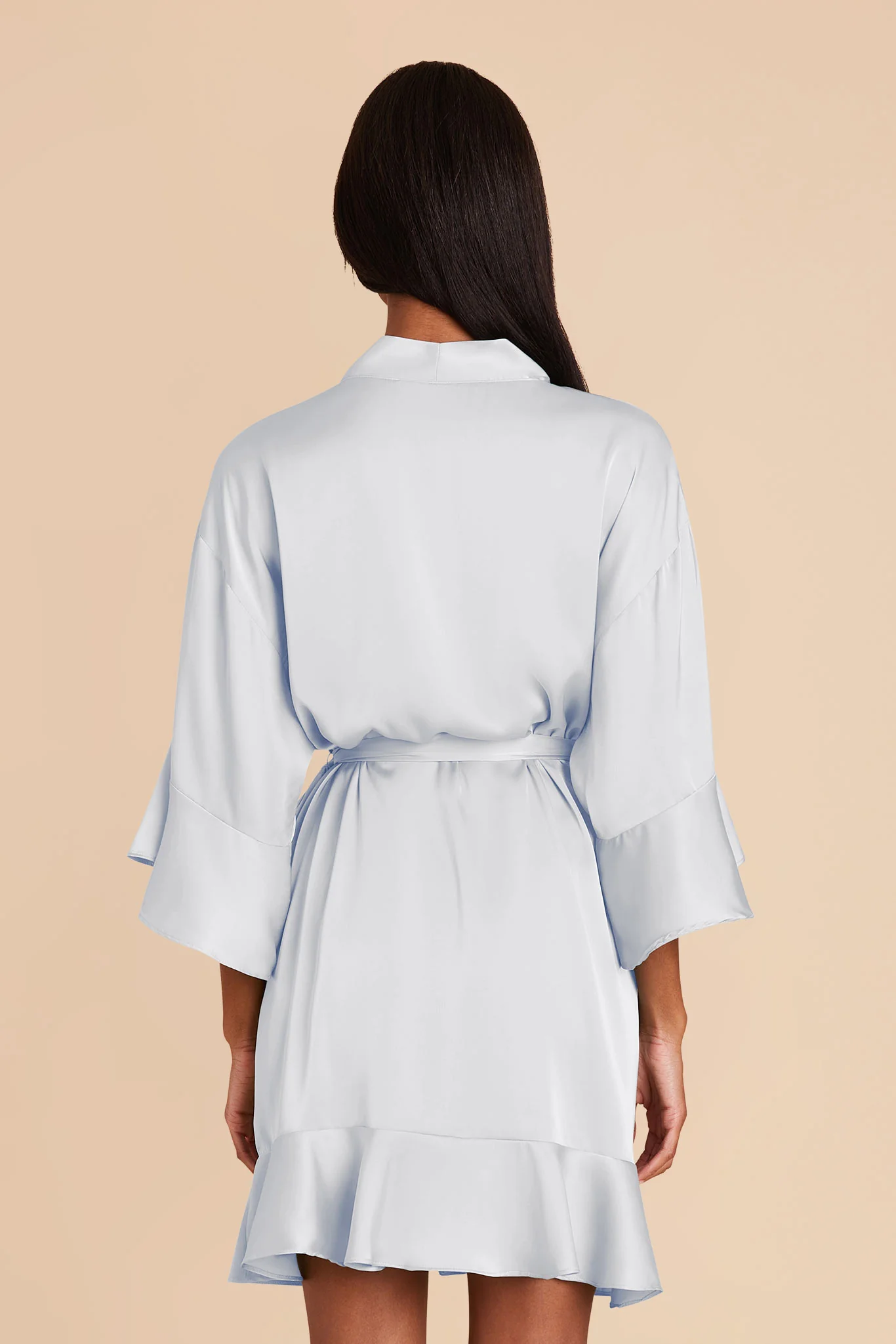 Kenny Matte Satin Robe - Mist Blue - Image 12