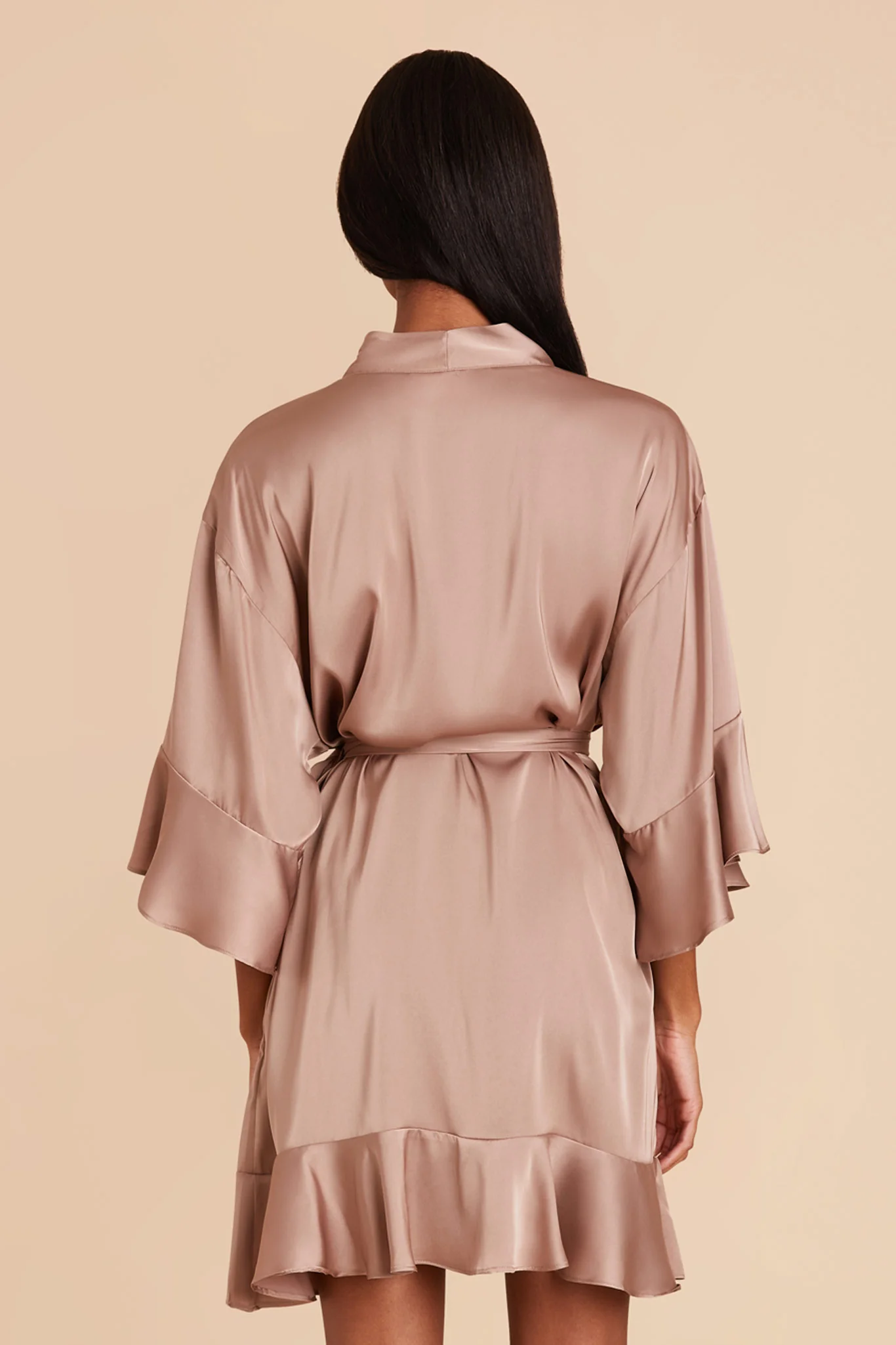 Kenny Matte Satin Robe - Mocha - Image 7