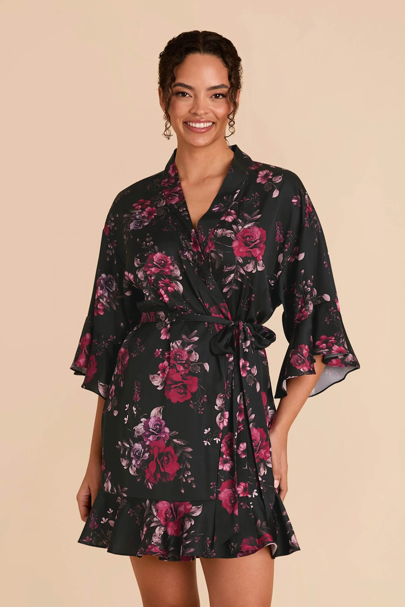 Kenny Robe - Black Fleurs Damour