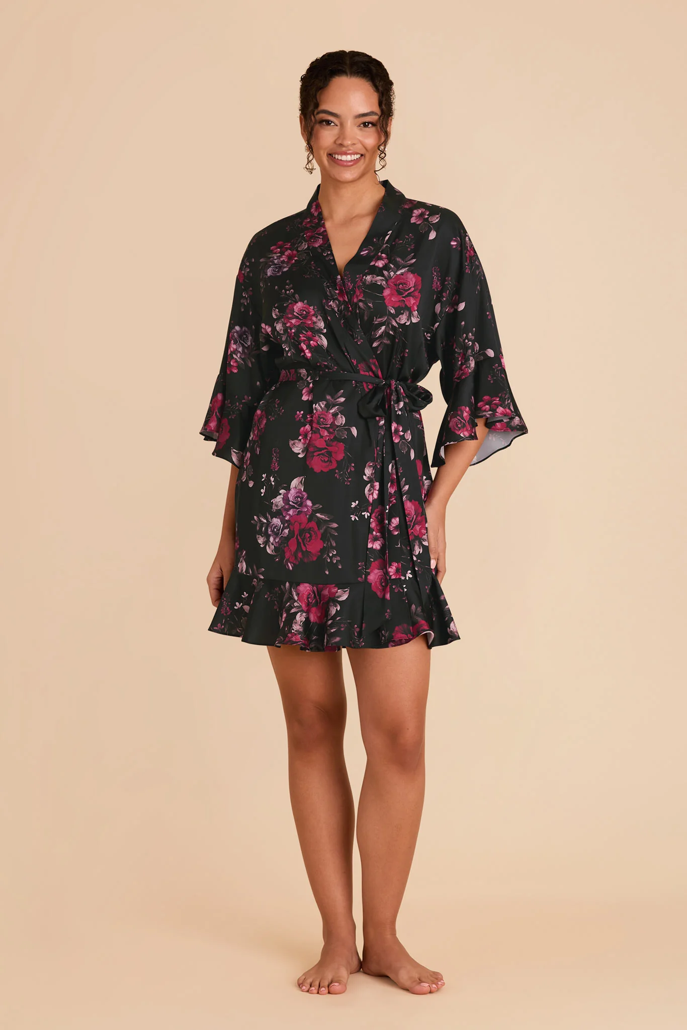 Kenny Robe - Black Fleurs Damour - Image 3