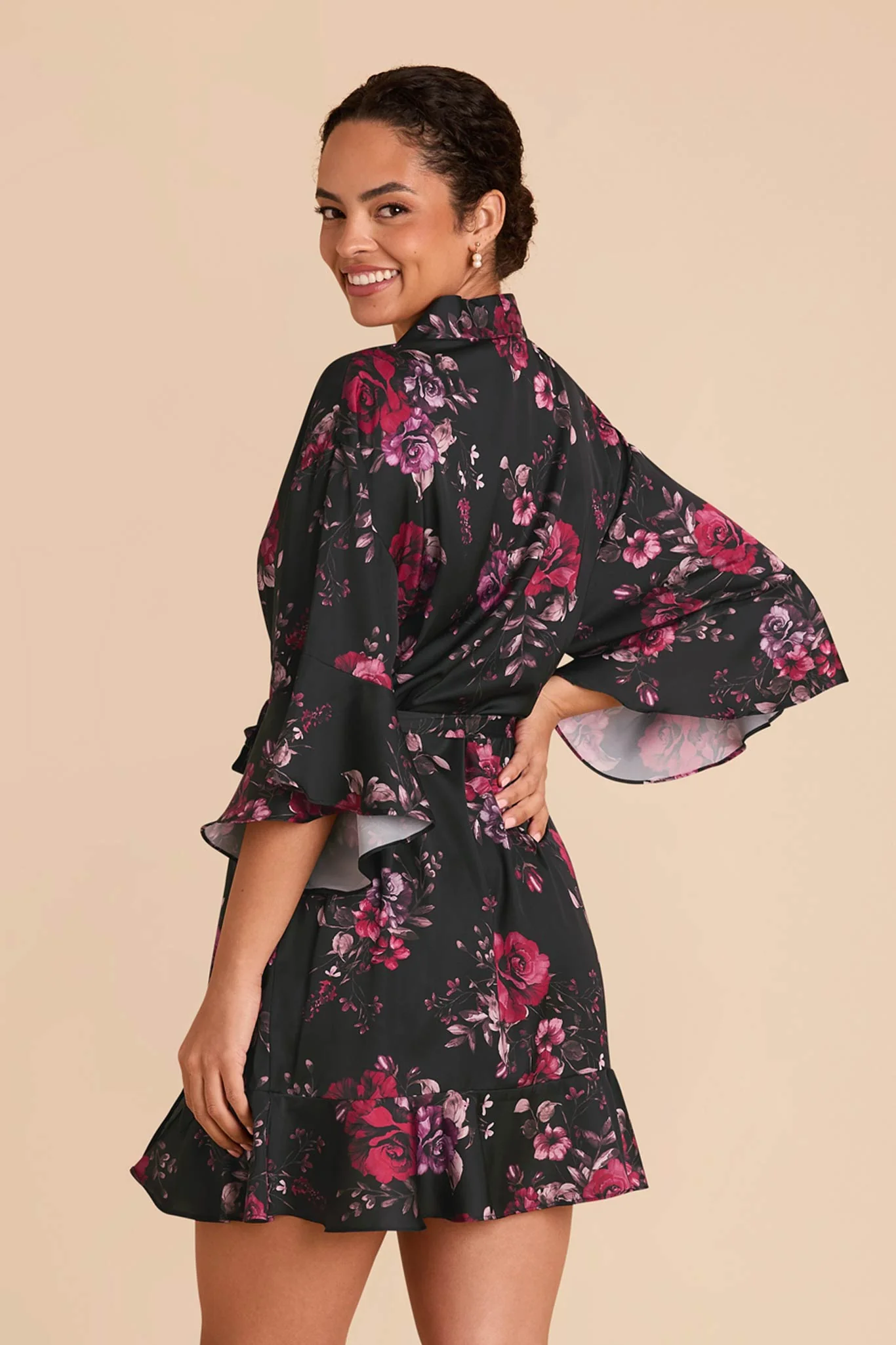 Kenny Robe - Black Fleurs Damour - Image 4