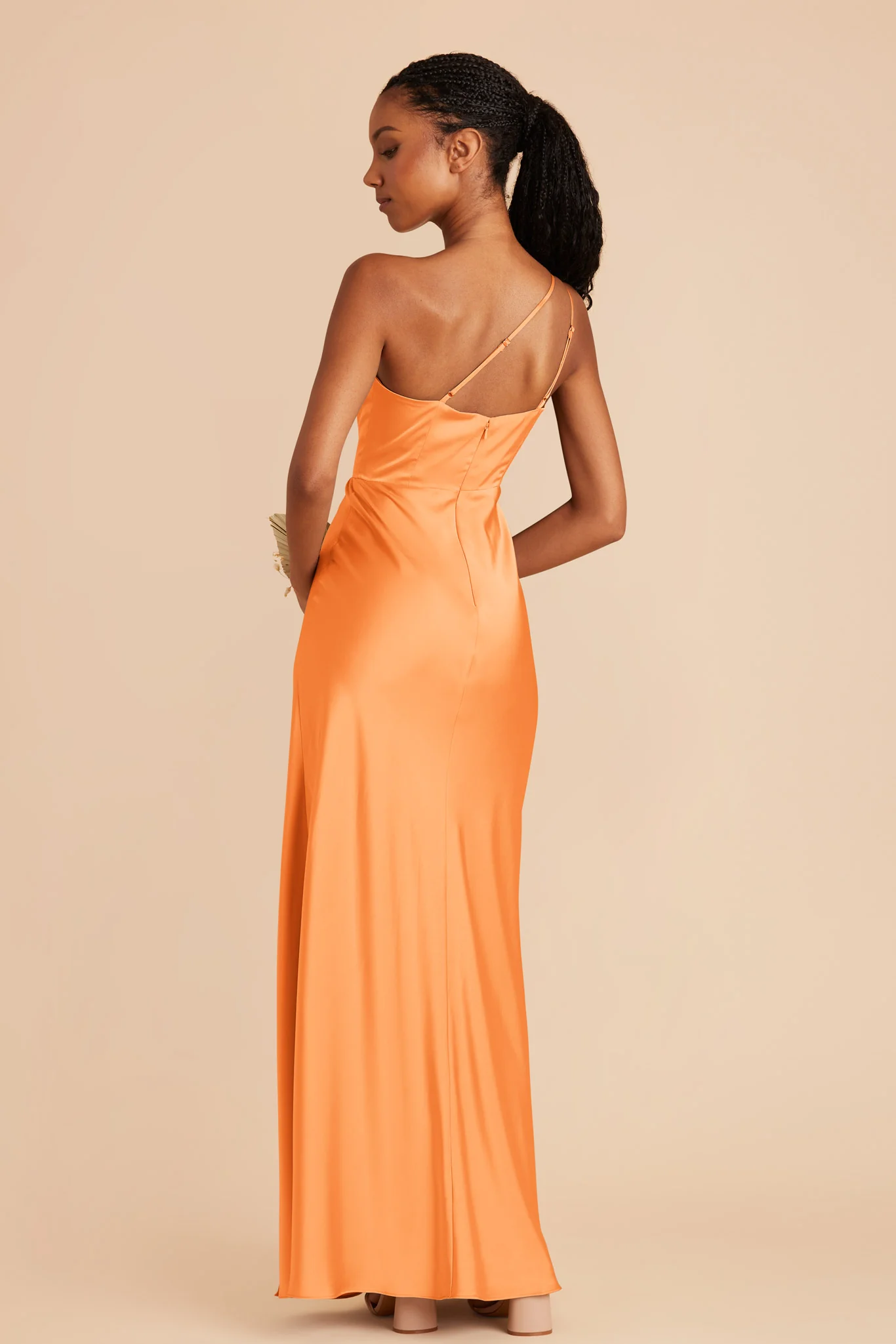 Kensie Matte Satin Dress - Apricot - Image 4