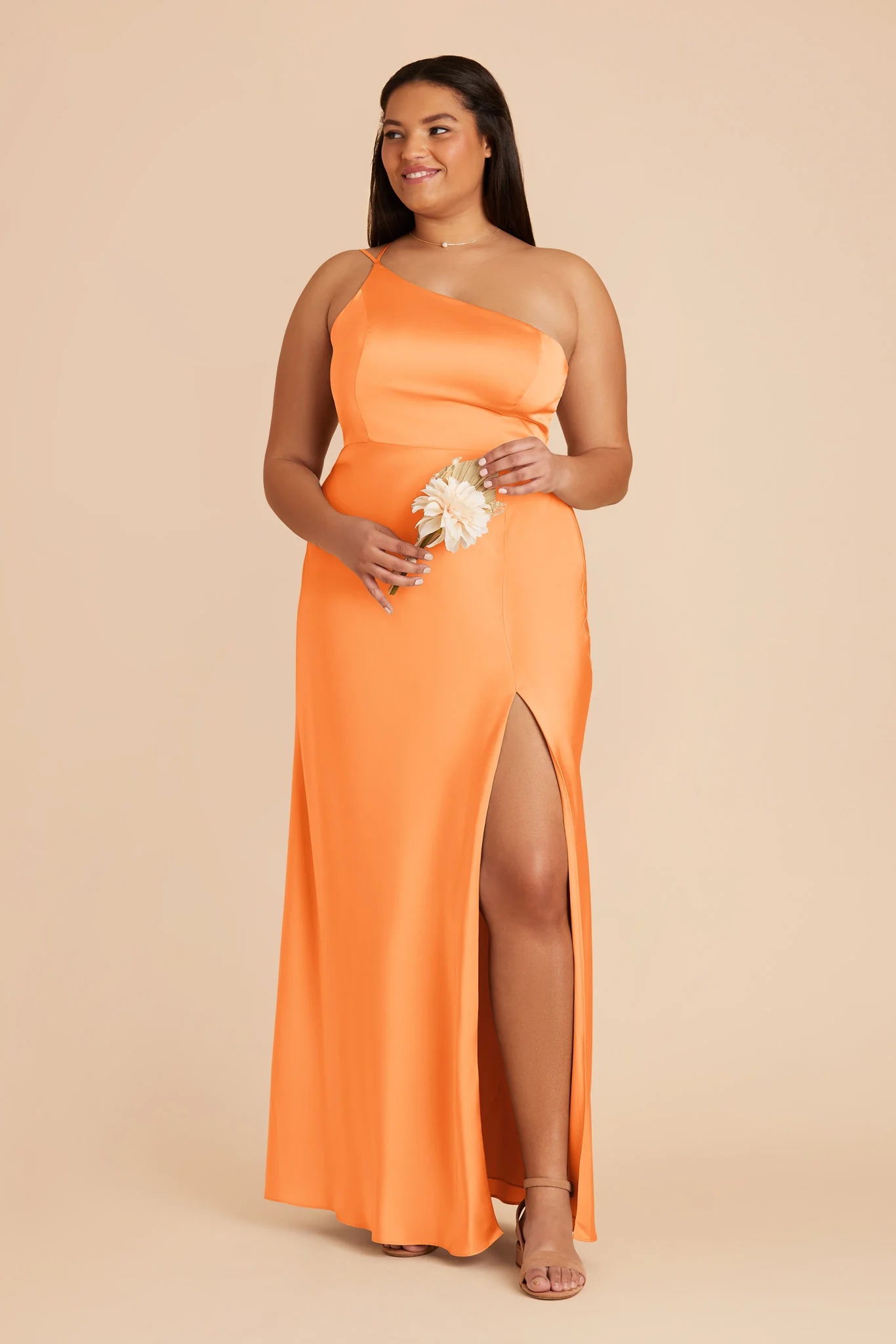 Kensie Matte Satin Dress - Apricot - Image 6