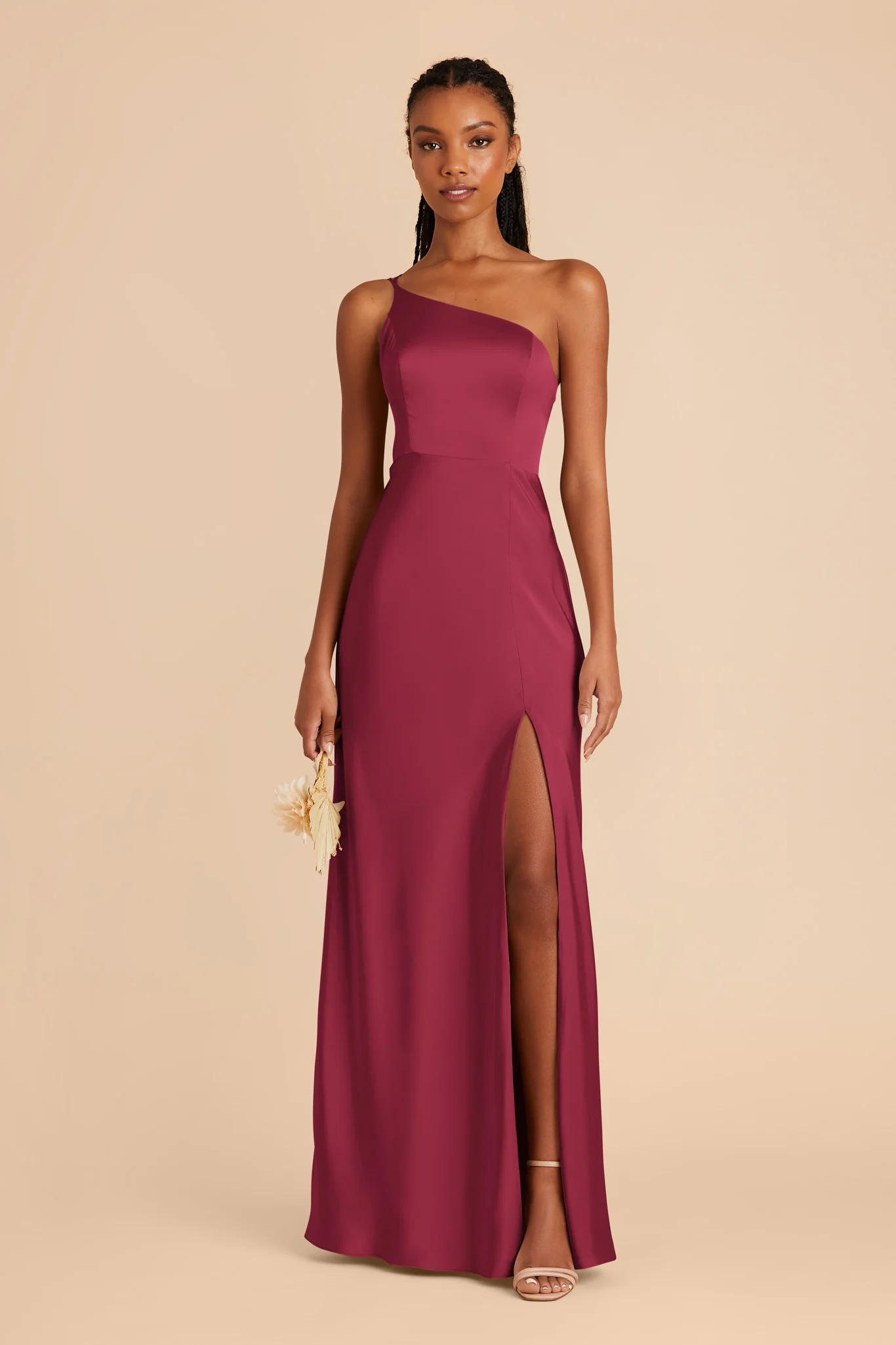 Kensie Matte Satin Dress - Berry
