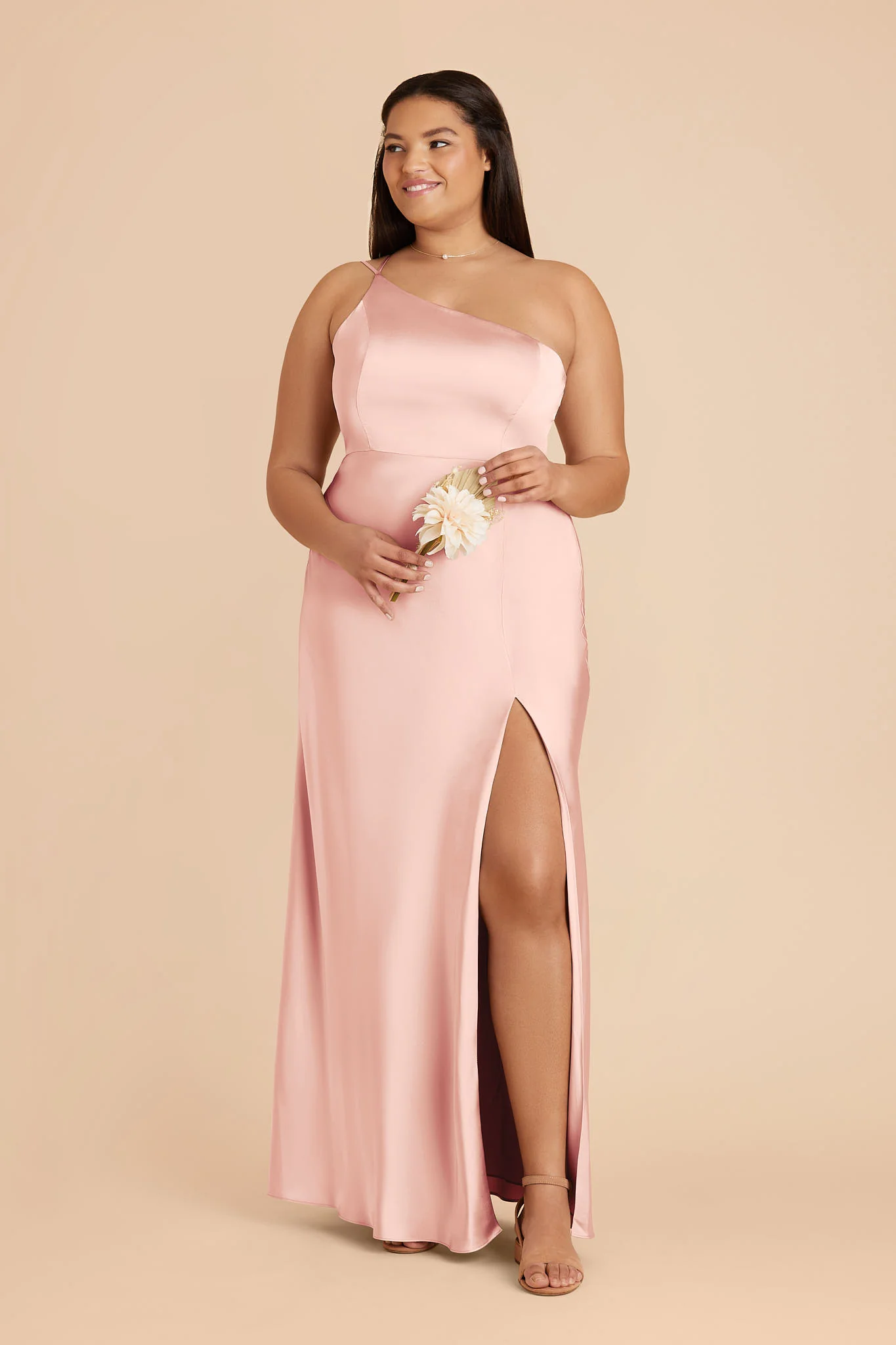 Kensie Matte Satin Dress - Blush Pink - Image 2