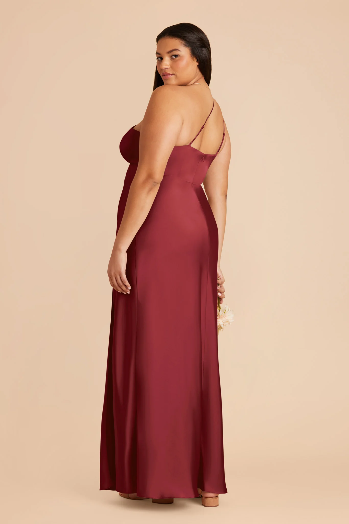 Kensie Matte Satin Dress - Burgundy - Image 6
