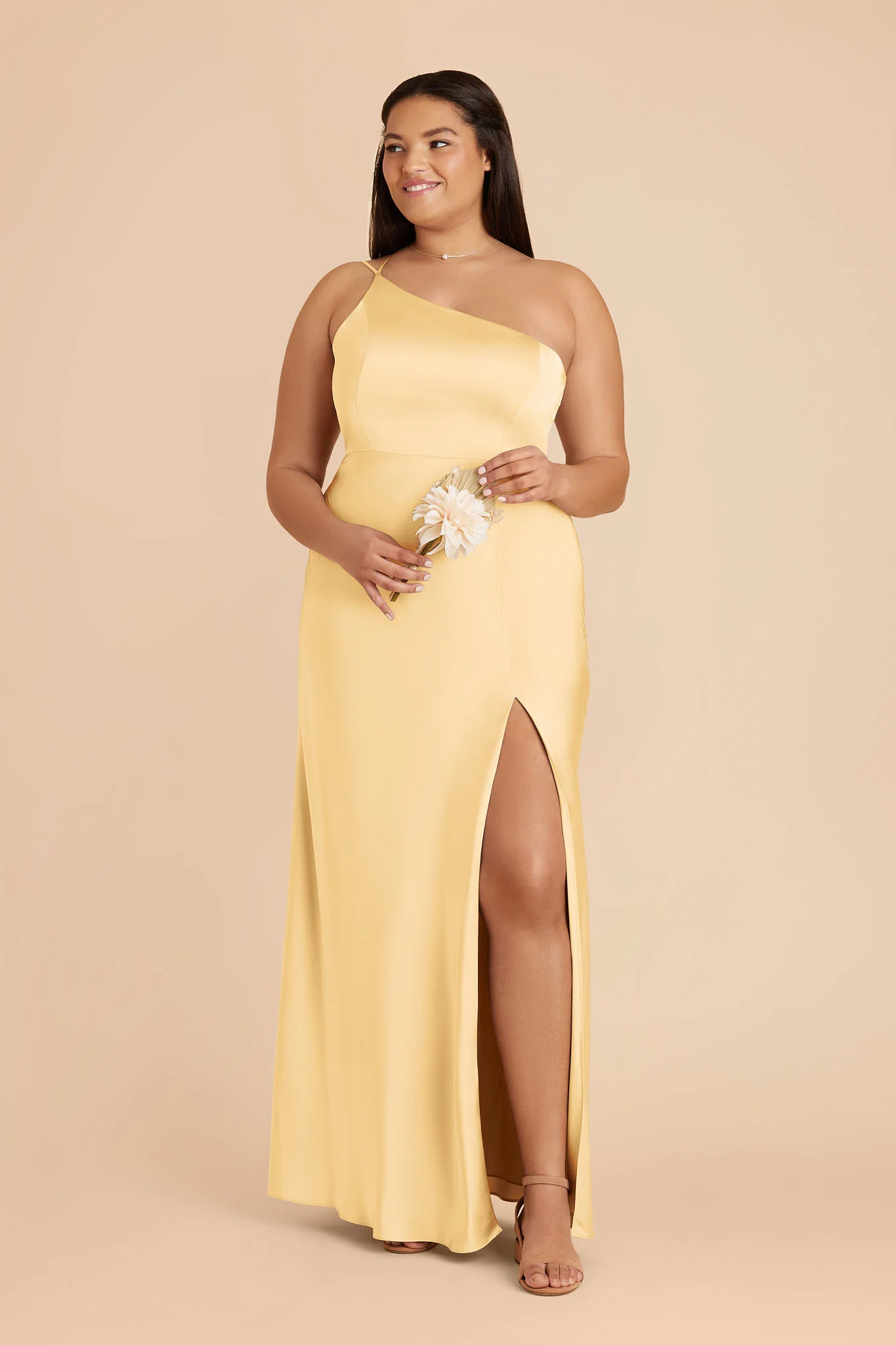 Kensie Matte Satin Dress - Butter - Image 2