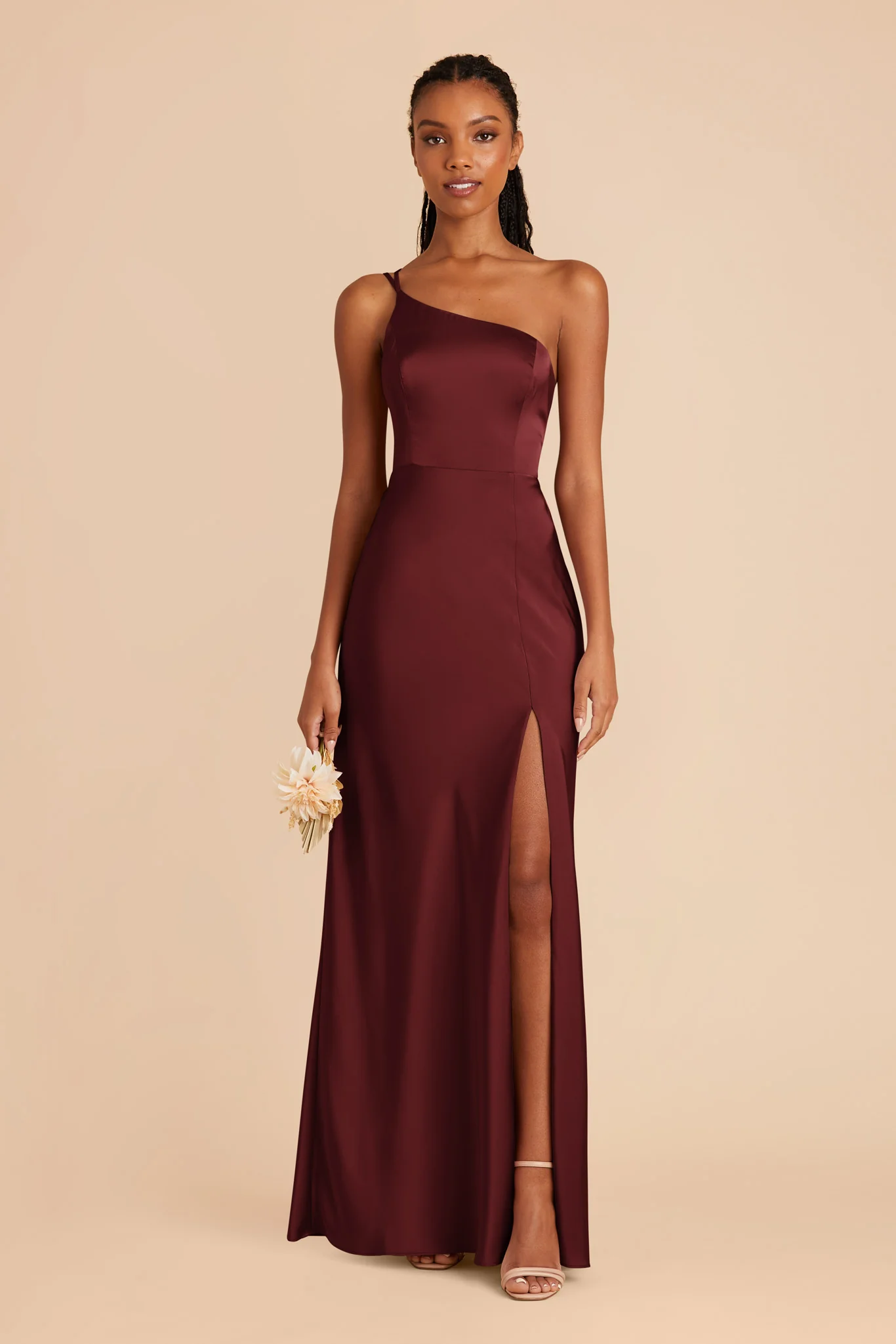 Kensie Matte Satin Dress - Cabernet