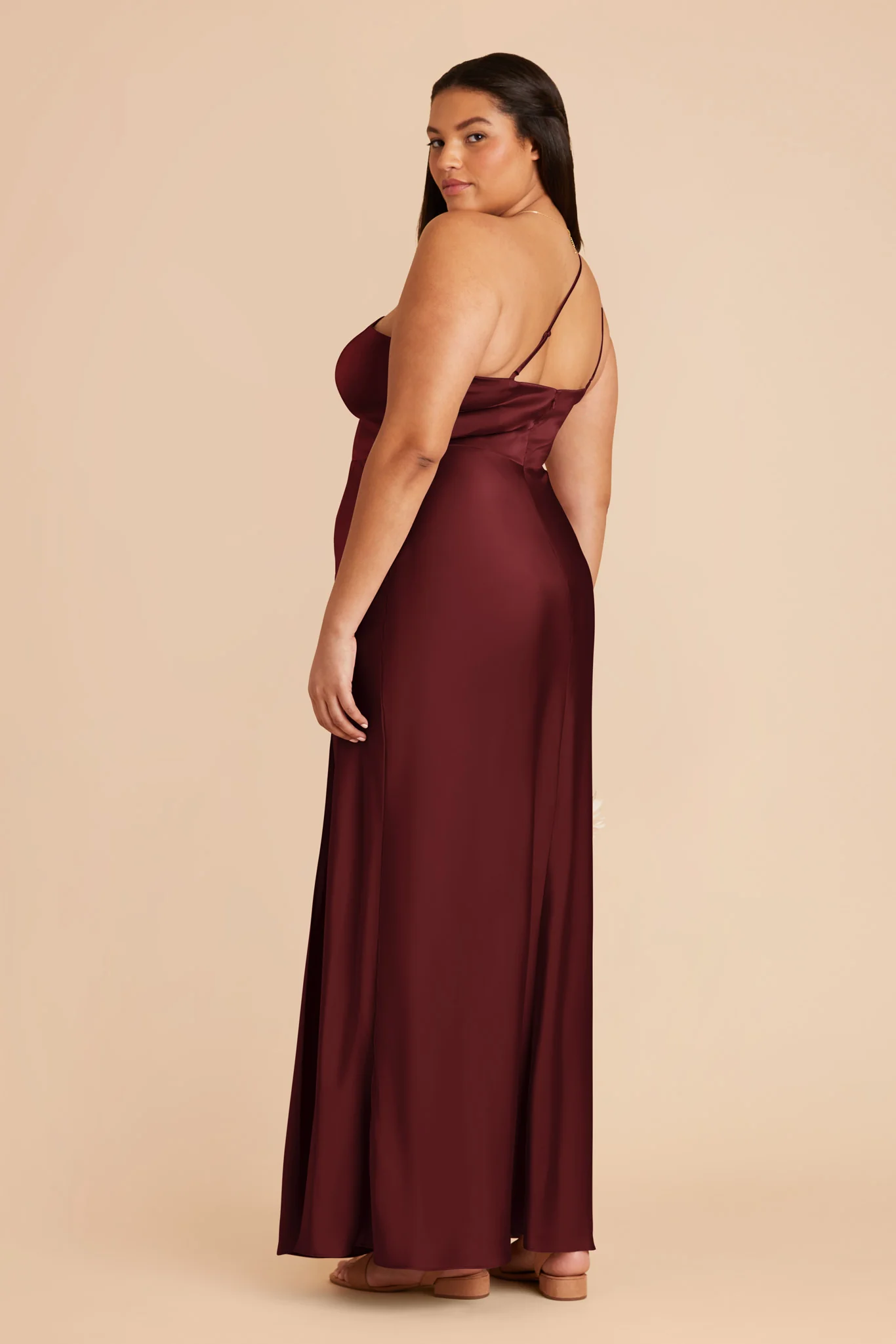 Kensie Matte Satin Dress - Cabernet - Image 8