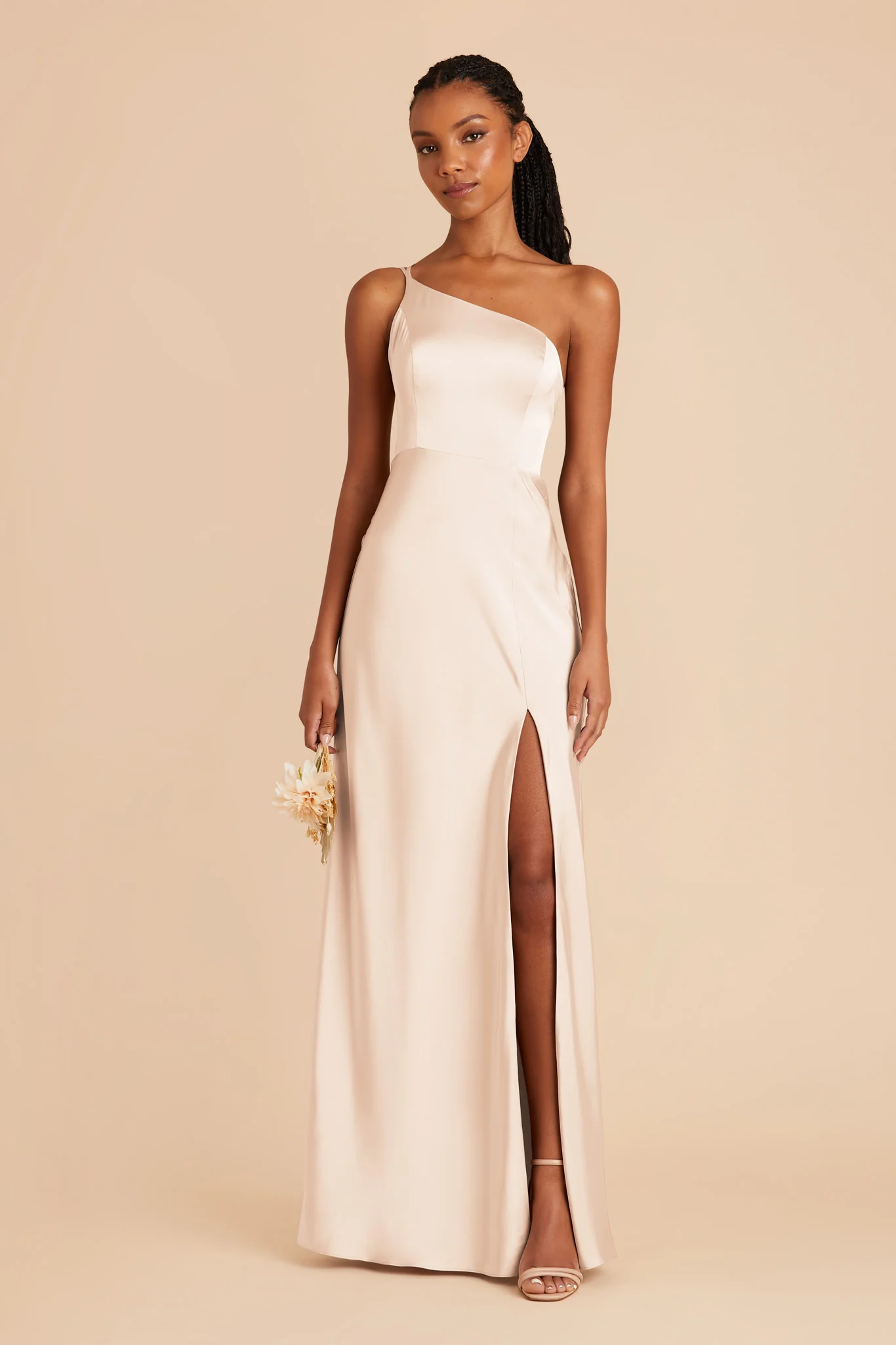 Kensie Matte Satin Dress - Champagne - Image 3