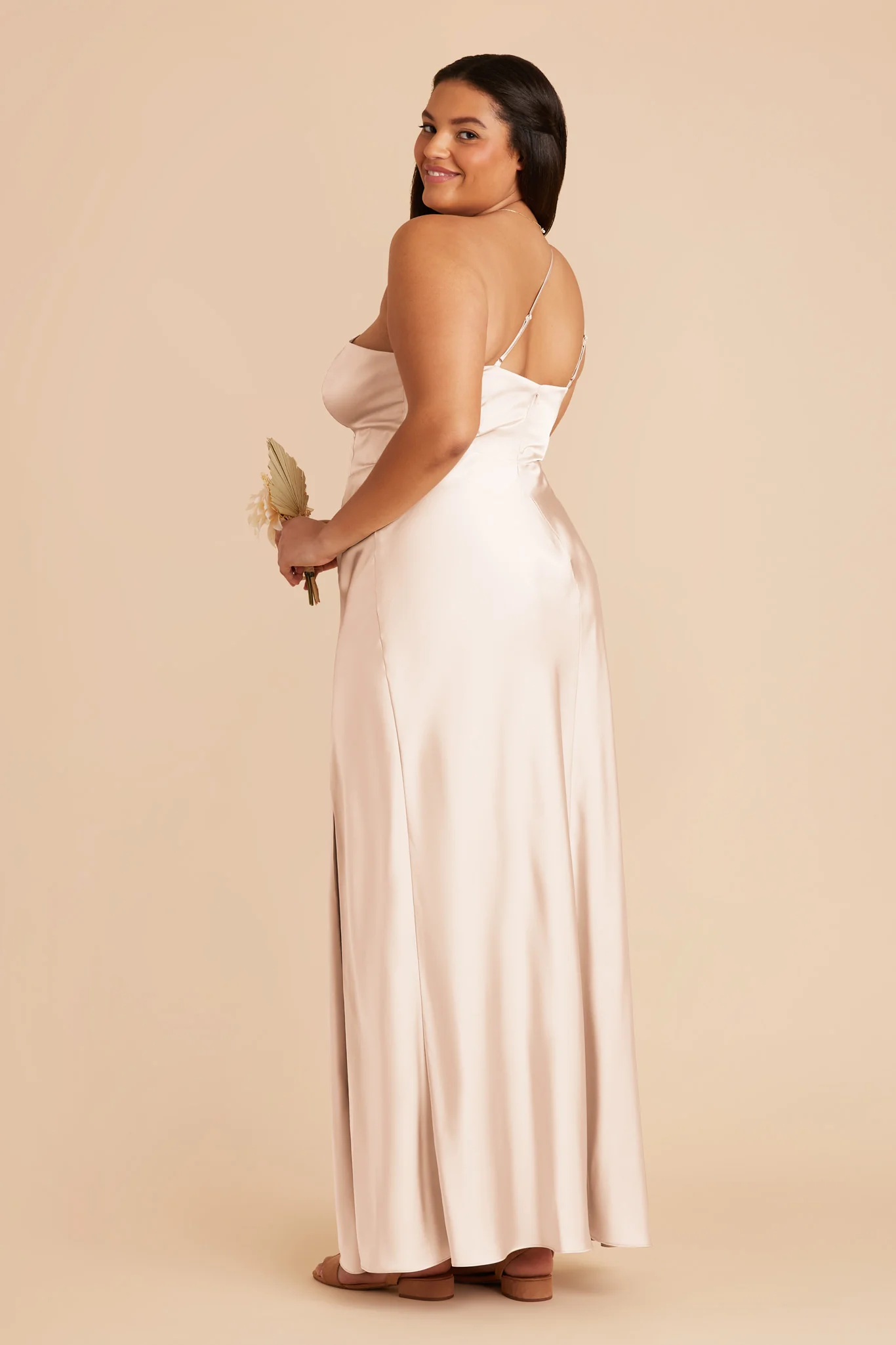 Kensie Matte Satin Dress - Champagne - Image 7