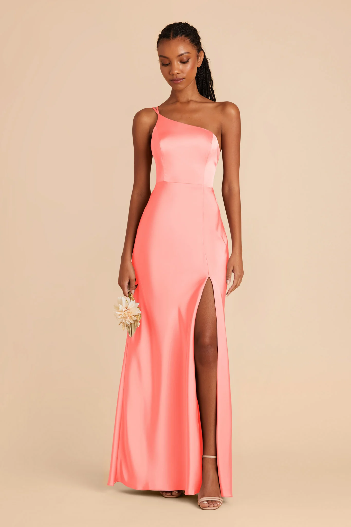 Kensie Matte Satin Dress - Coral Pink - Image 4