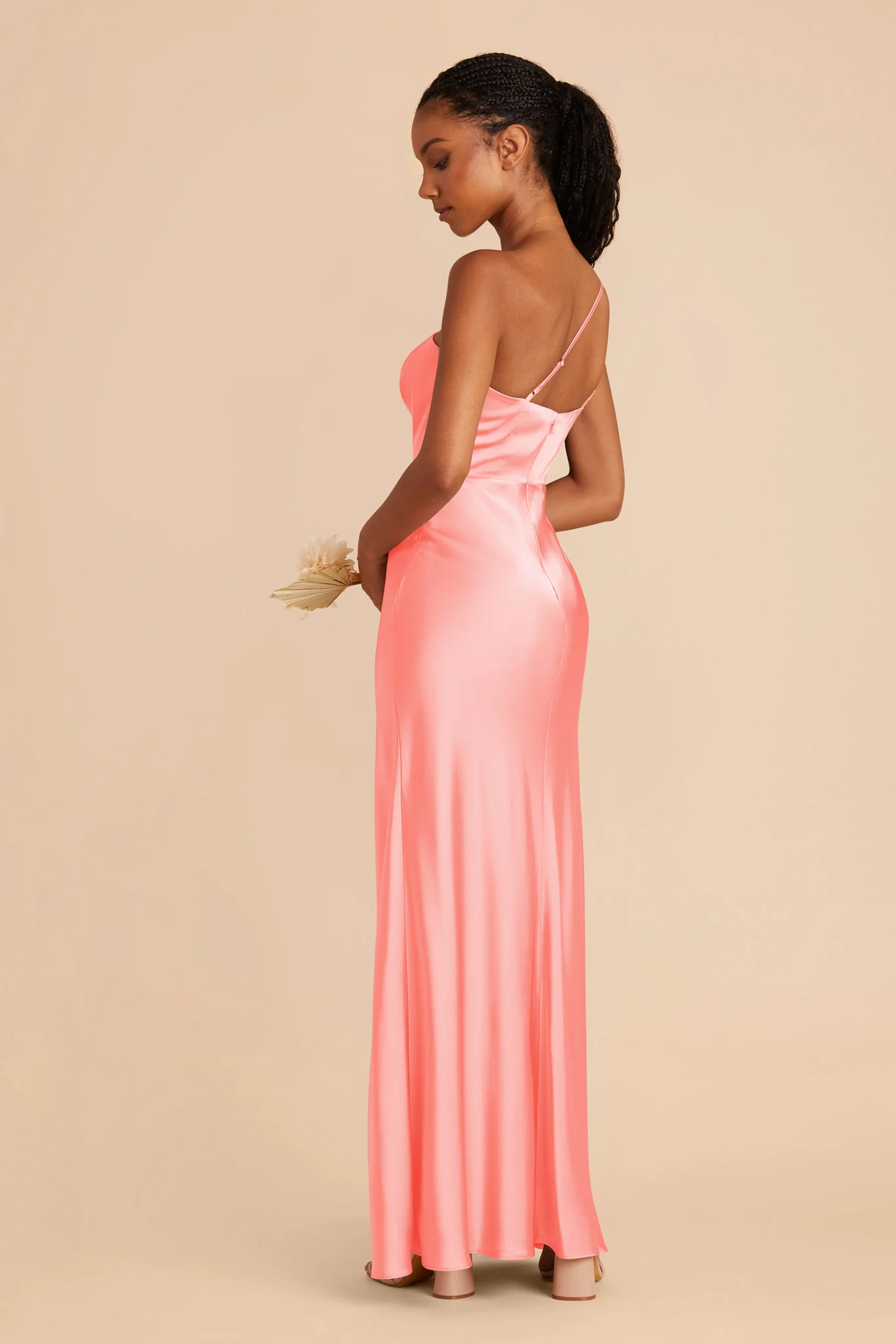 Kensie Matte Satin Dress - Coral Pink - Image 5