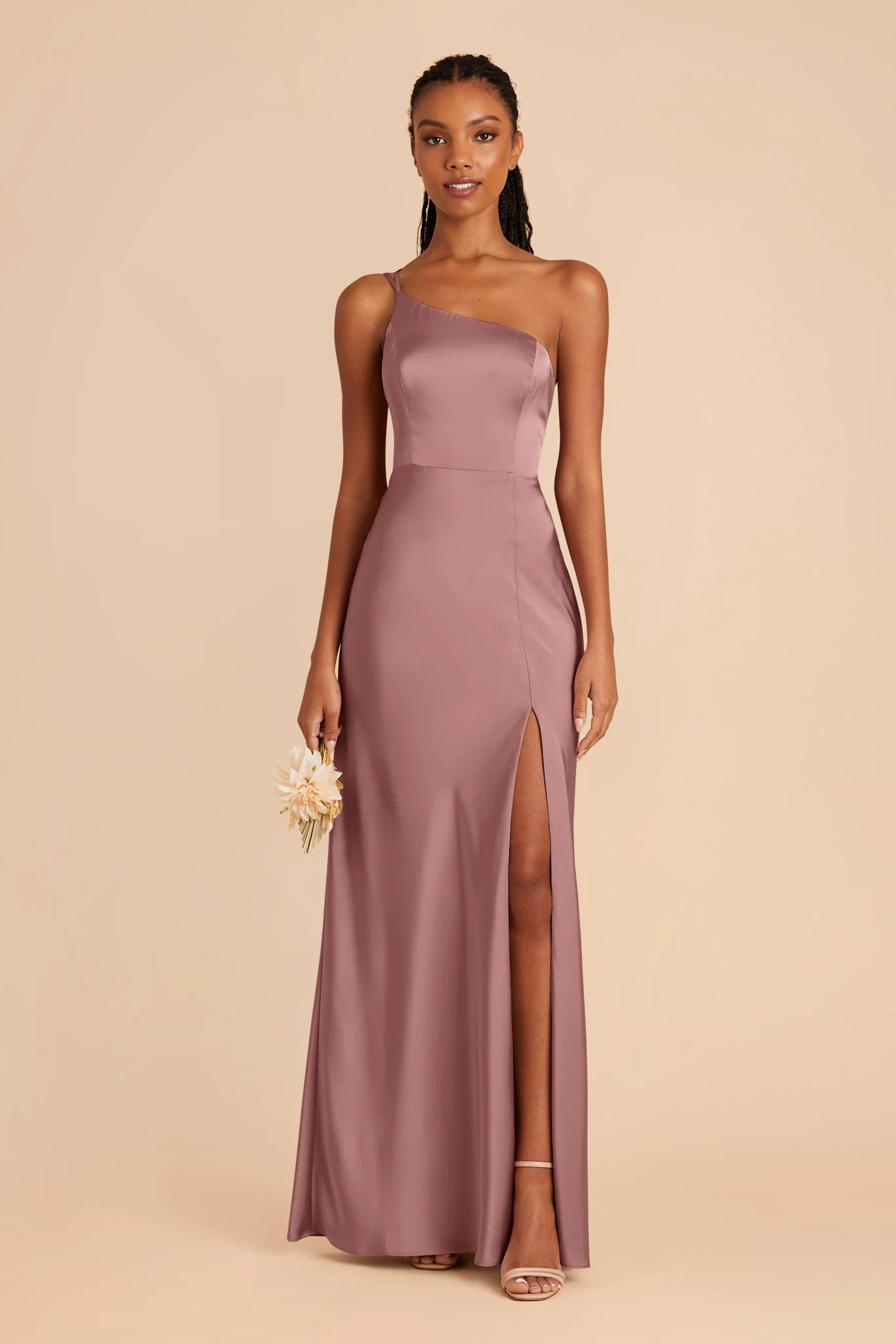 Kensie Matte Satin Dress - Dark Mauve