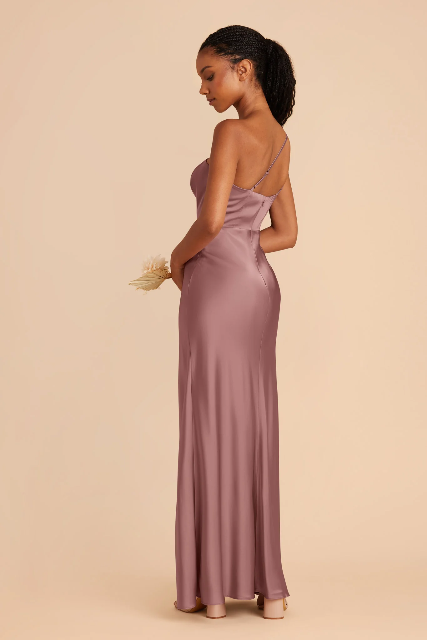 Kensie Matte Satin Dress - Dark Mauve - Image 5