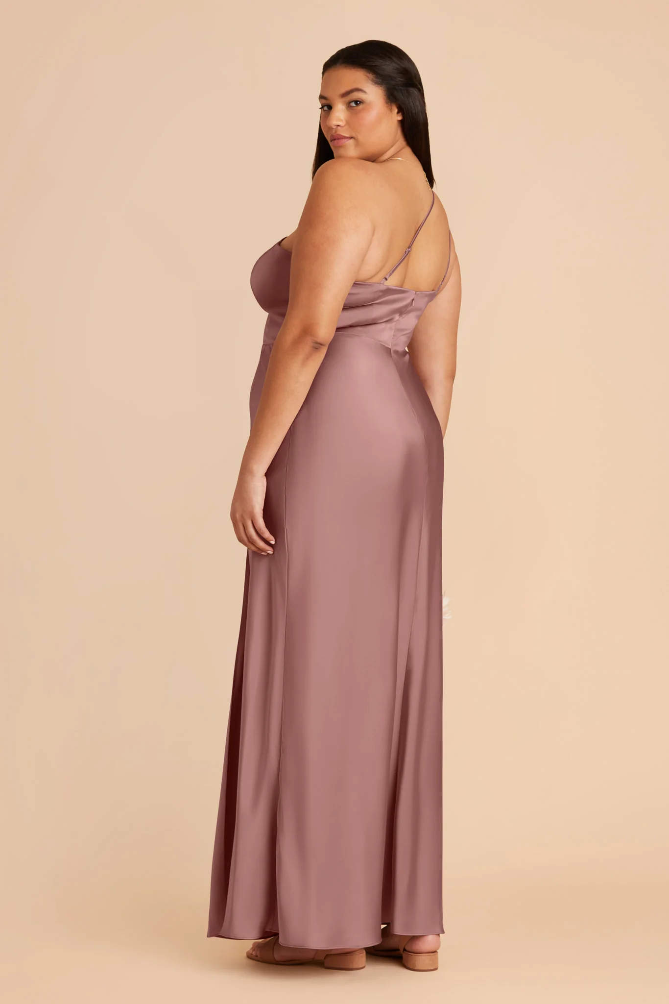 Kensie Matte Satin Dress - Dark Mauve - Image 8